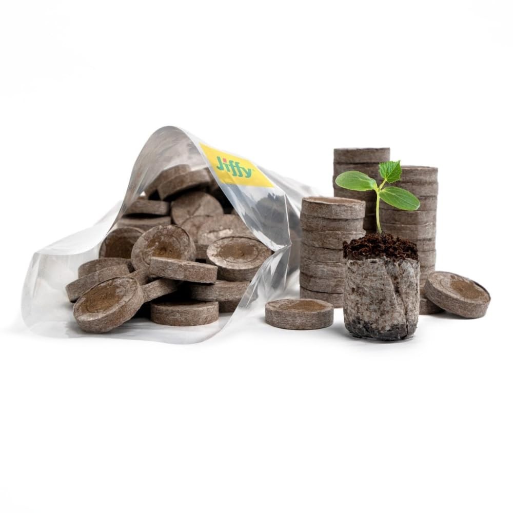 100 Count Peat Soil Pellets 36mm – Indoor Seed Starter Plugs for Gardening & Tra