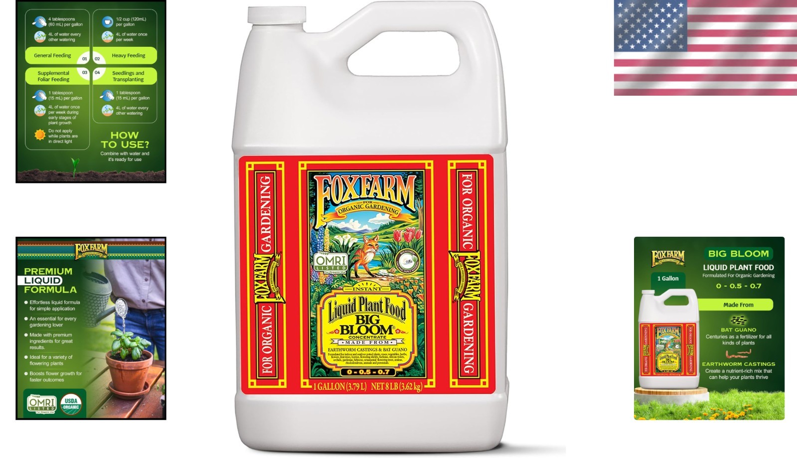 Versatile Big Bloom 1 Gallon Fertilizer for Flowers & Vegetables – Easy to Use