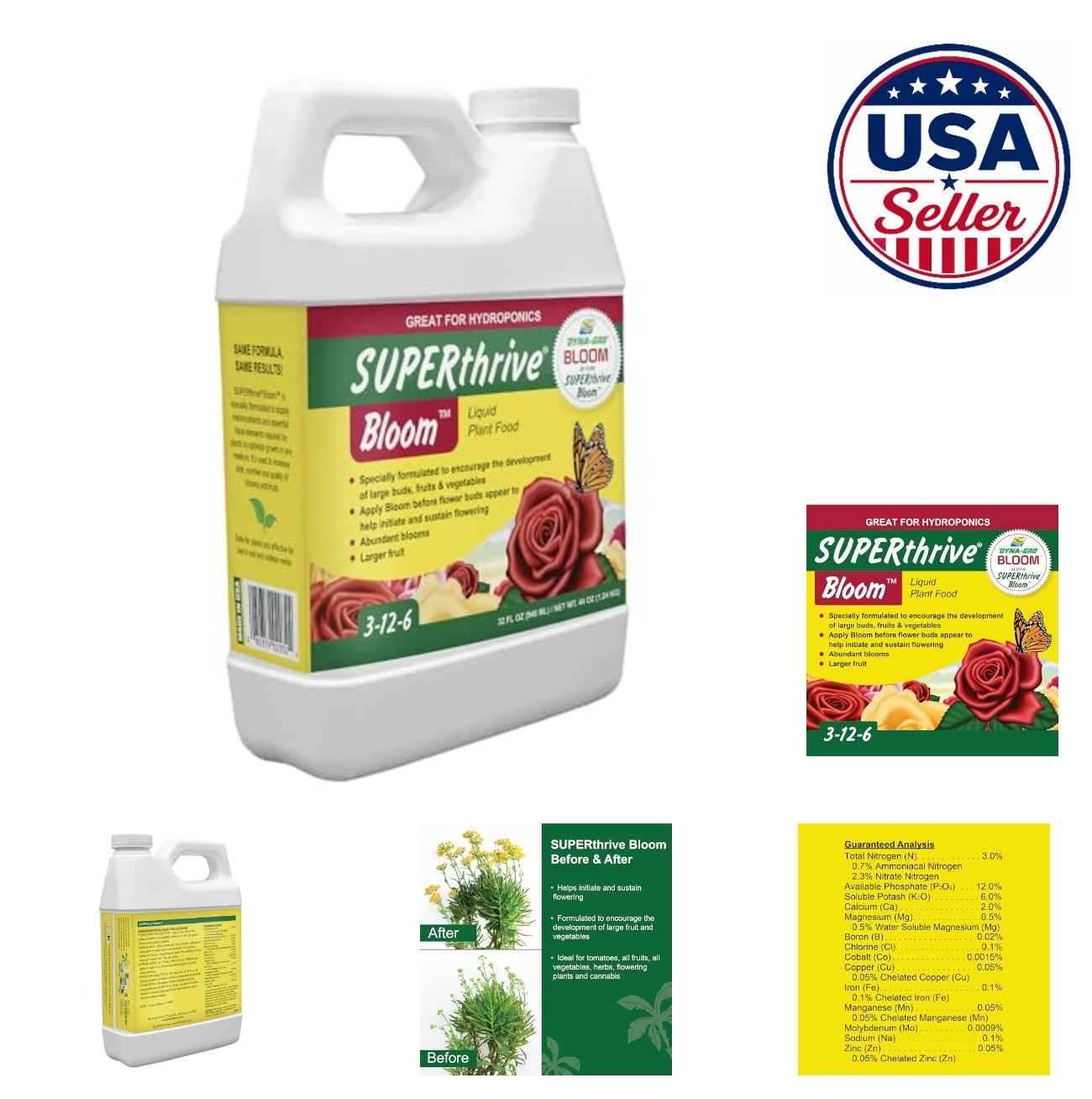 Complete Plant Food 3-12-6 Super Concentrate 1 Quart 16 Essential Elements