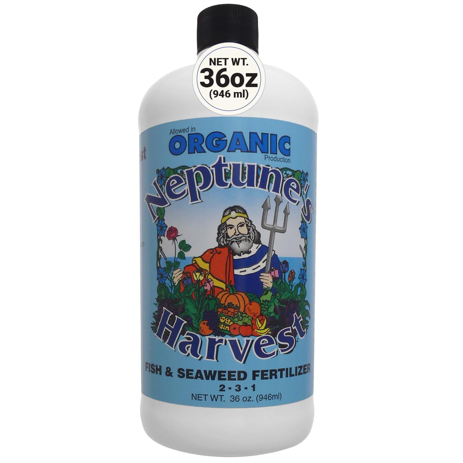 Liquid Fertilizer Fish Seaweed 3-1 36oz Plant Food Garden Organic Indoor