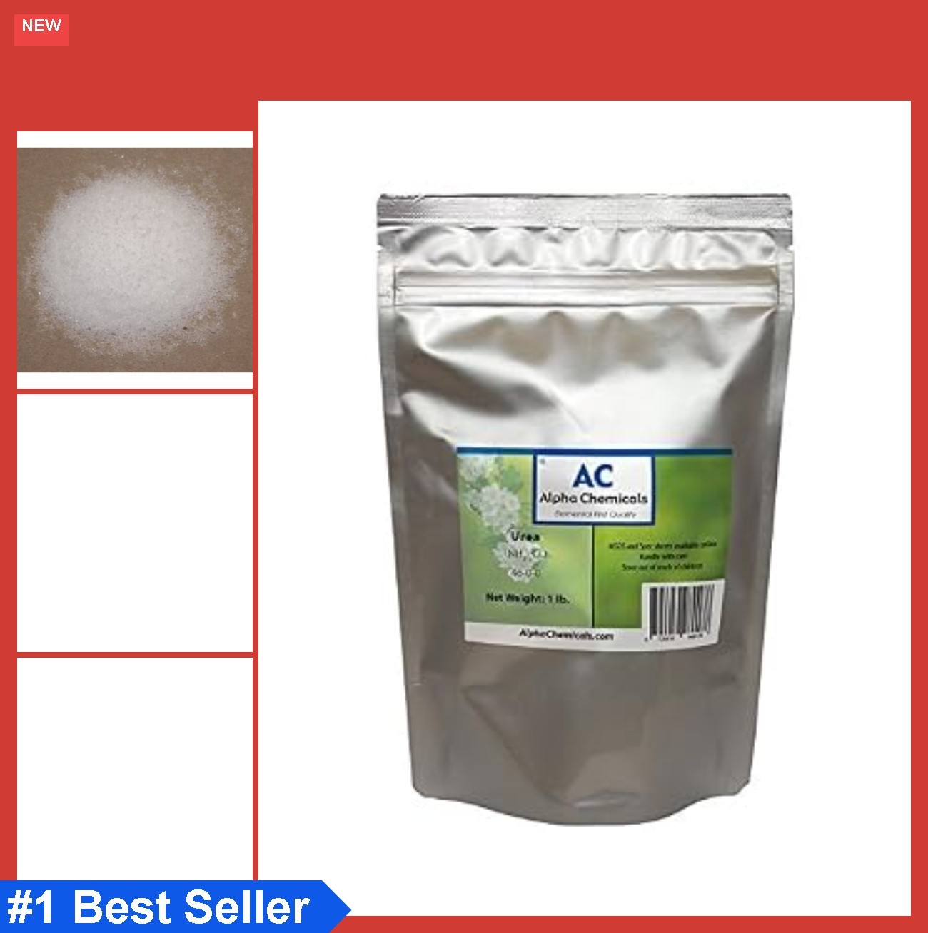 Urea 46-0-0 Fertilizer Fine Prill 1 Pound for Plant Growth Gold Refining