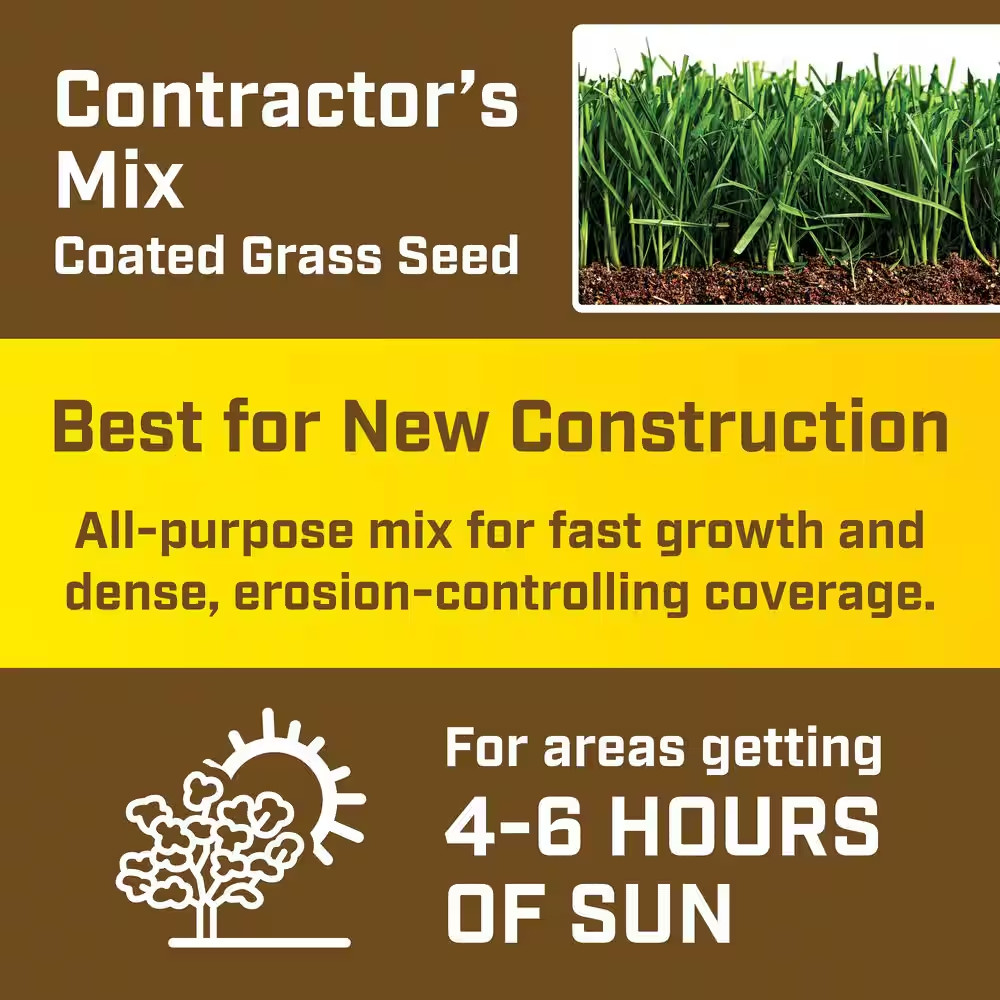 Vigoro Contractors Mixture Grass Seed Mix, for Sun to Partial Shade, 20 lb.