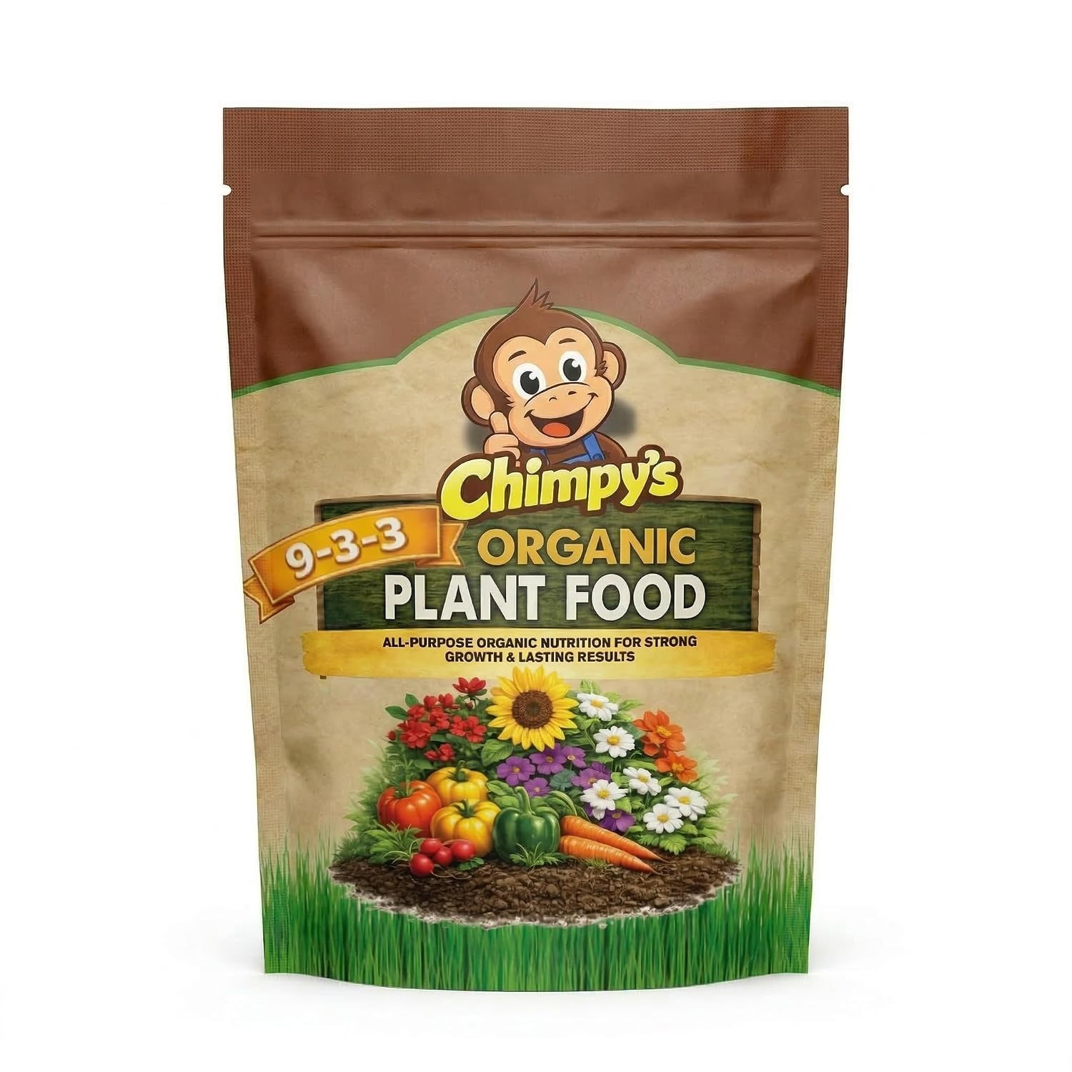 Organic 9-3-3 Plant Food Fertilizer, 4 Lb – Higher Nitrogen for Faster Growth &