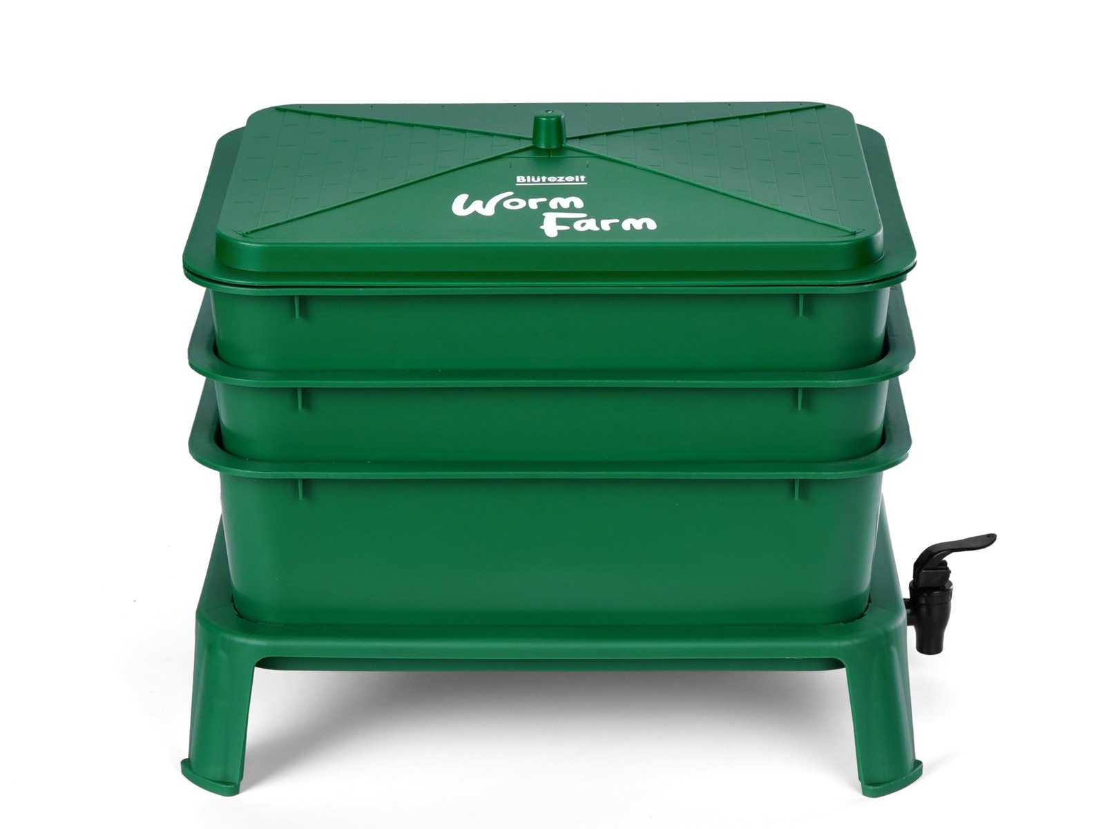 Blütezeit 3-Tray Worm Composter, 32QT Worm Farm with Compost Worms Starter Ki…