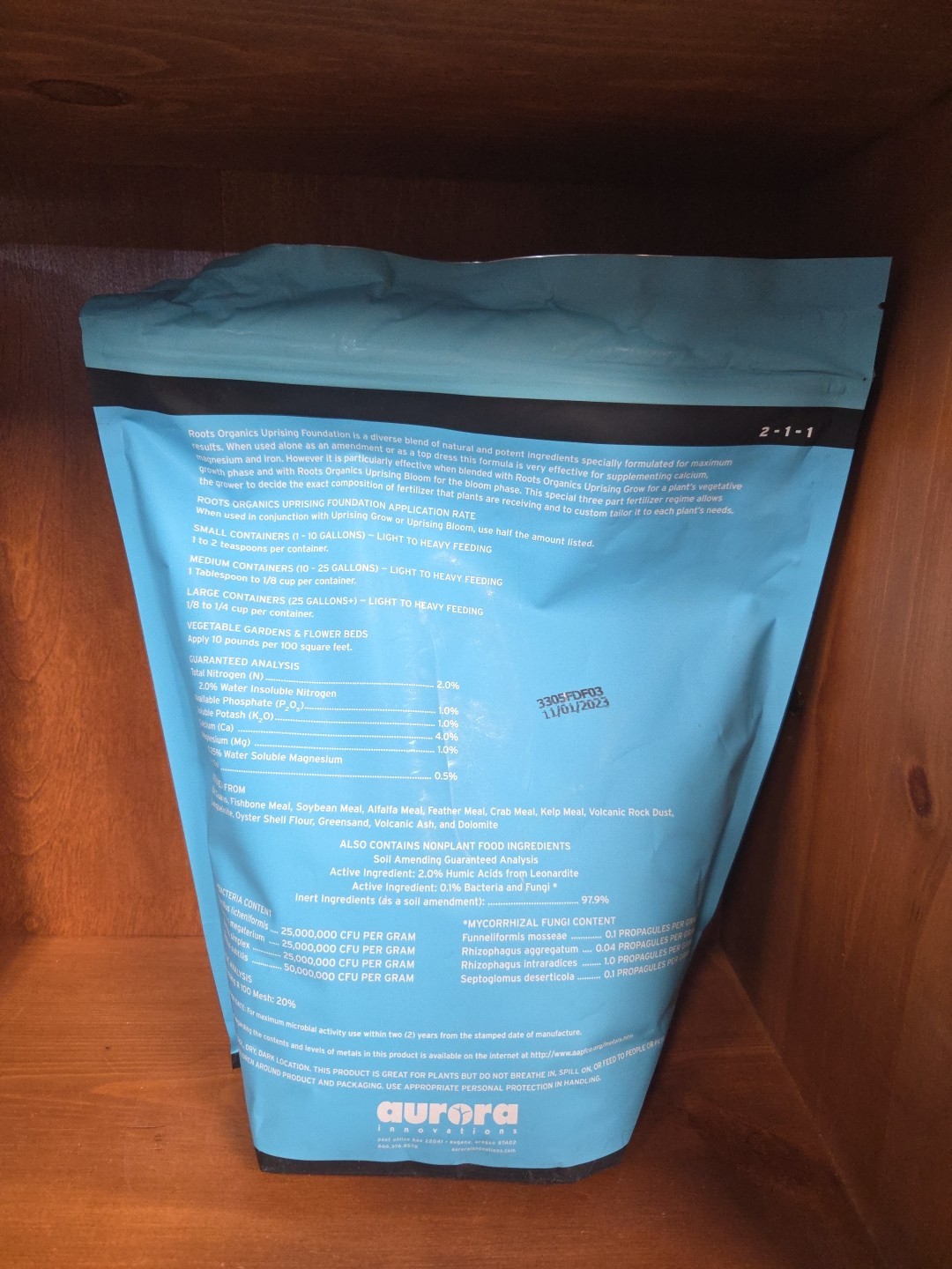 Roots Organics Uprising Foundation Fertilizer, 3-Pound Exp. 2023 – Ships Free!