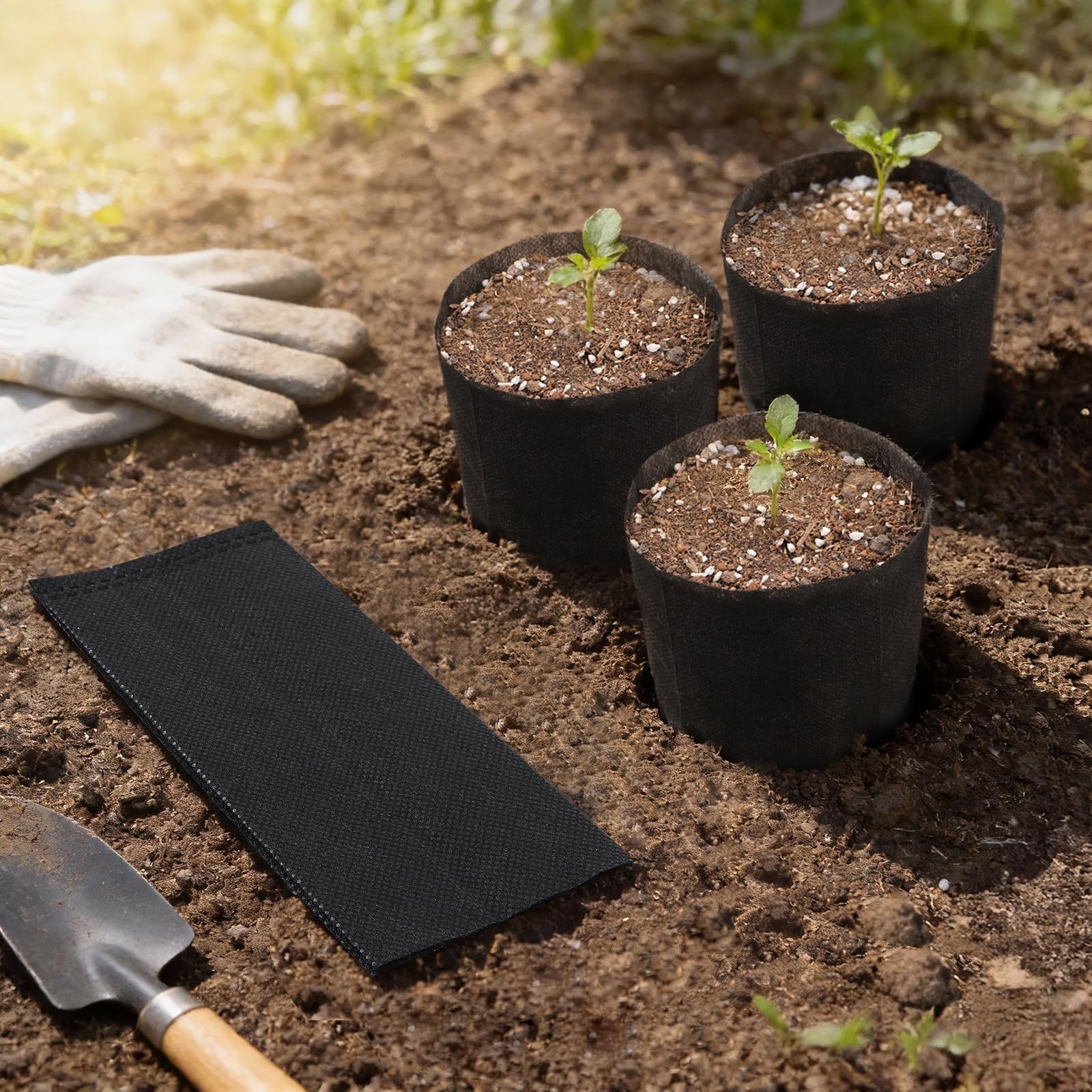 Black Plant Grow Bags for Plants Nursery, Pack of 200 5.5×5.9 Breathable Non-…