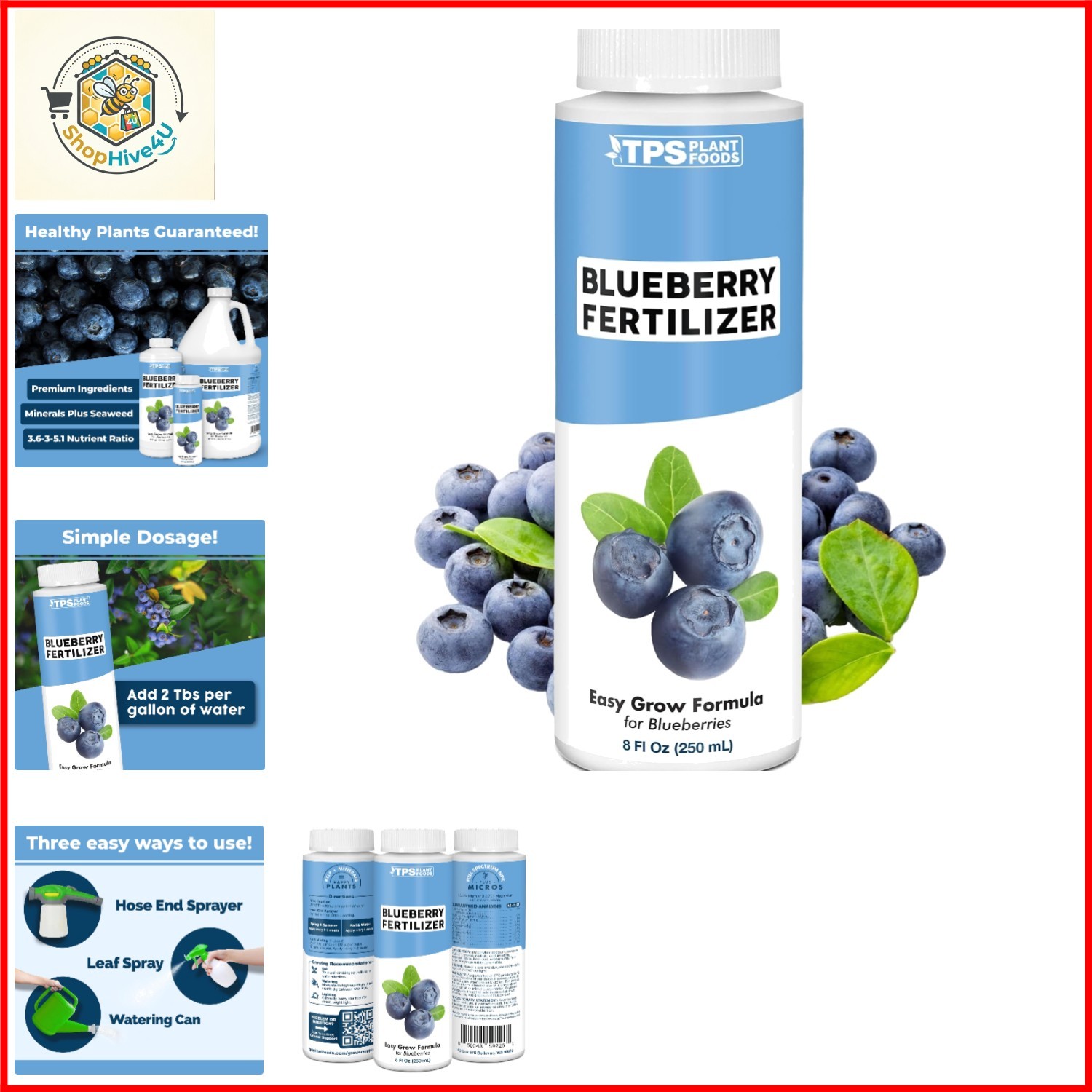Blueberry Fertilizer – Liquid Plant Food for Bigger Berries, Better Fruit Pro…
