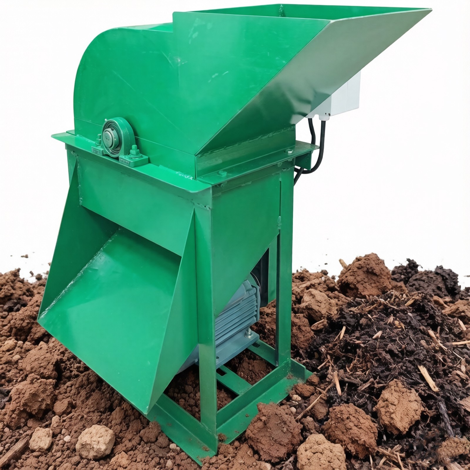 Electric Soil Crusher Pulverizer Organic Fertilizer Crusher 220V 3KW 3mm Screen