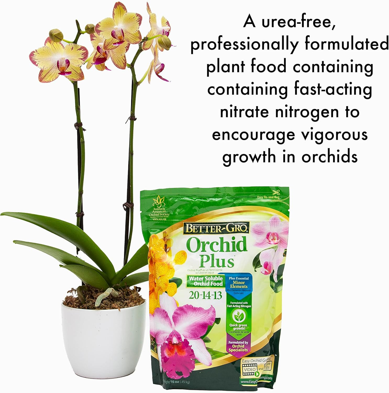 Better Gro Orchid Plus Fertilizer 16 Oz Urea Free For Healthy Orchid Growth