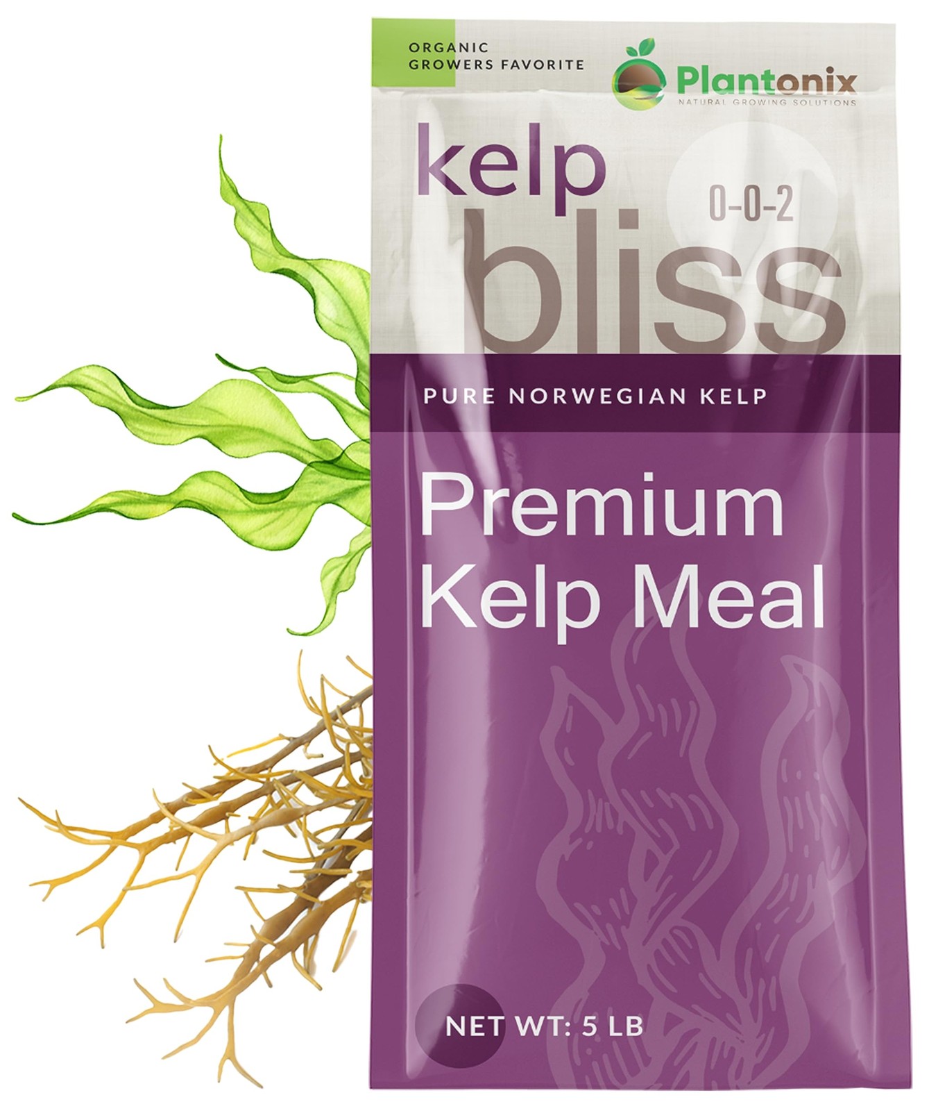 Organic Kelp Meal Fertilizer for Plants Garden Soil Flower Kelp Bliss 5 lb