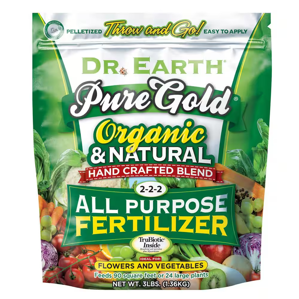 3 Lbs. 45 Sq. Ft. Organic Pure Gold All Purpose Dry Plant Fertilizer Pelletized