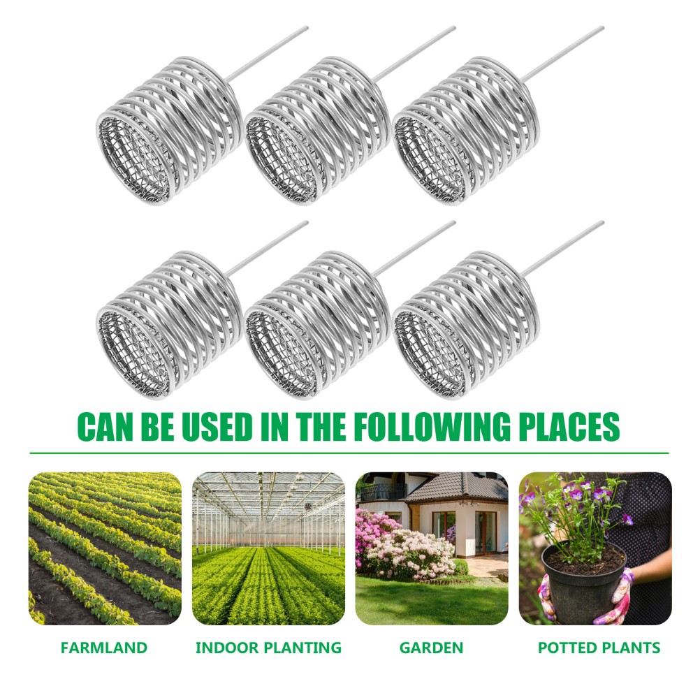 6Pcs Reusable Stainless Steel Bonsai Fertilizer Boxes Gardening Accessory Silver