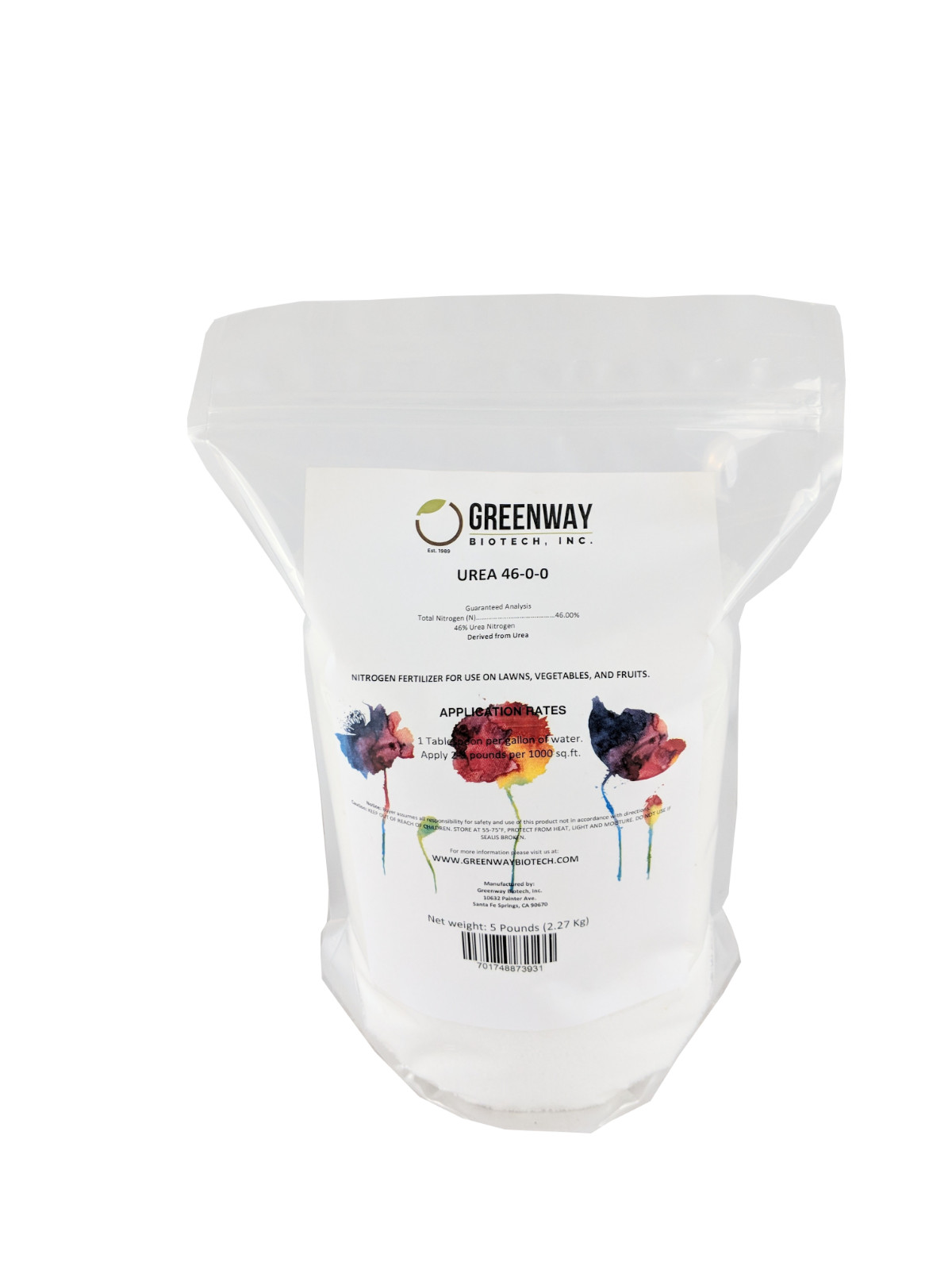 Urea (46-0-0) 46% Nitrogen Fertilizer Gold Refining Aqua Regia 100% Soluble 5 LB