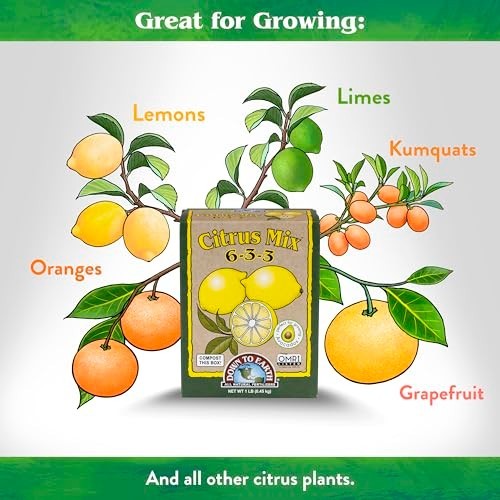 Organic Citrus Fertilizer 6-3-3 1 lb Granules for Lemons Limes Oranges Avocado