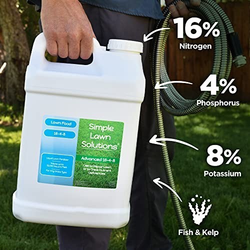 Simple Lawn Solutions 16-4-8 Liquid Lawn Fertilizer, Fish & Kelp, 2.5 Gal