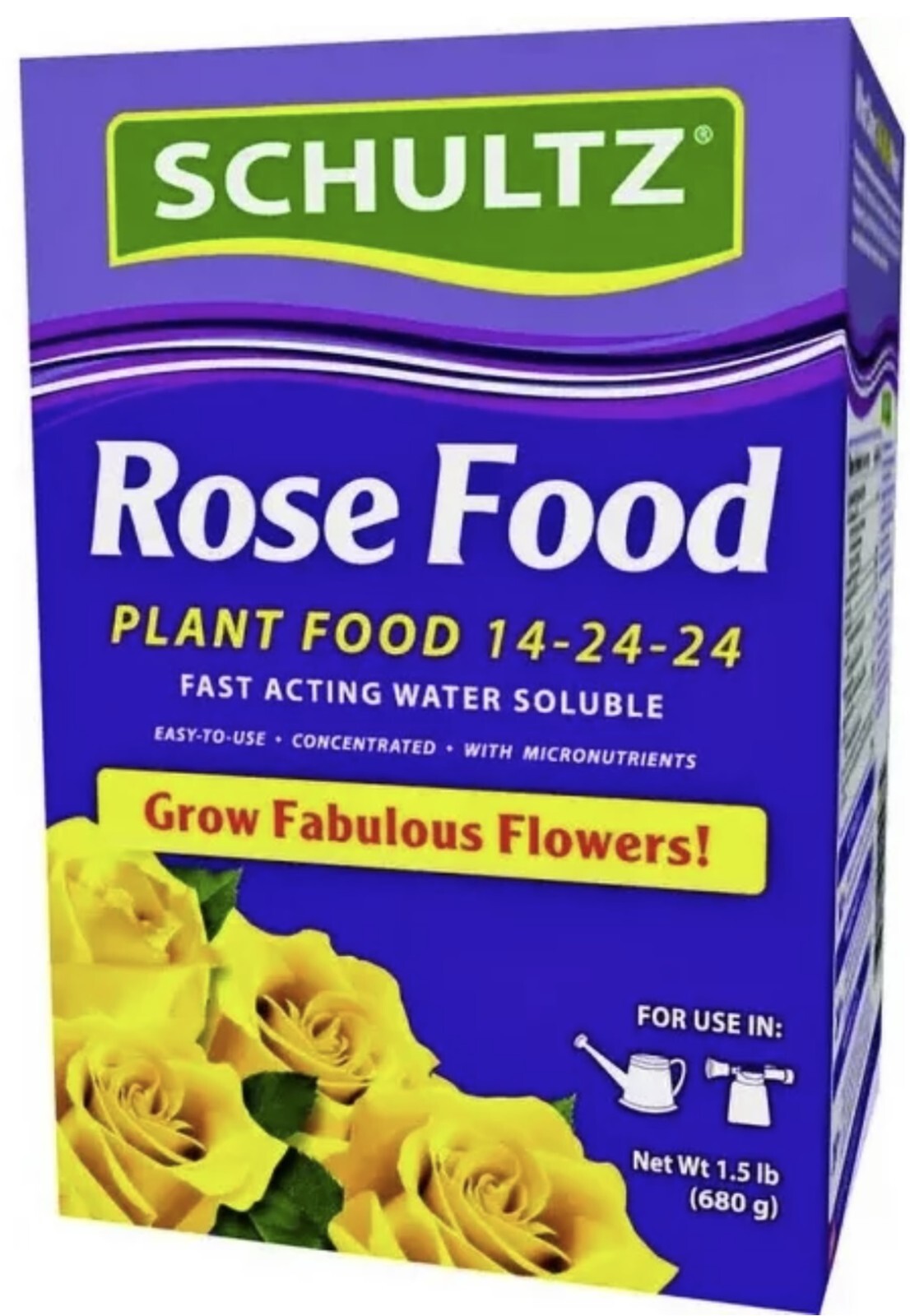 Schultz SPF70220 1.5 Lb Soluble Rose & Flower Plant Food Fertilizer 14-24-24