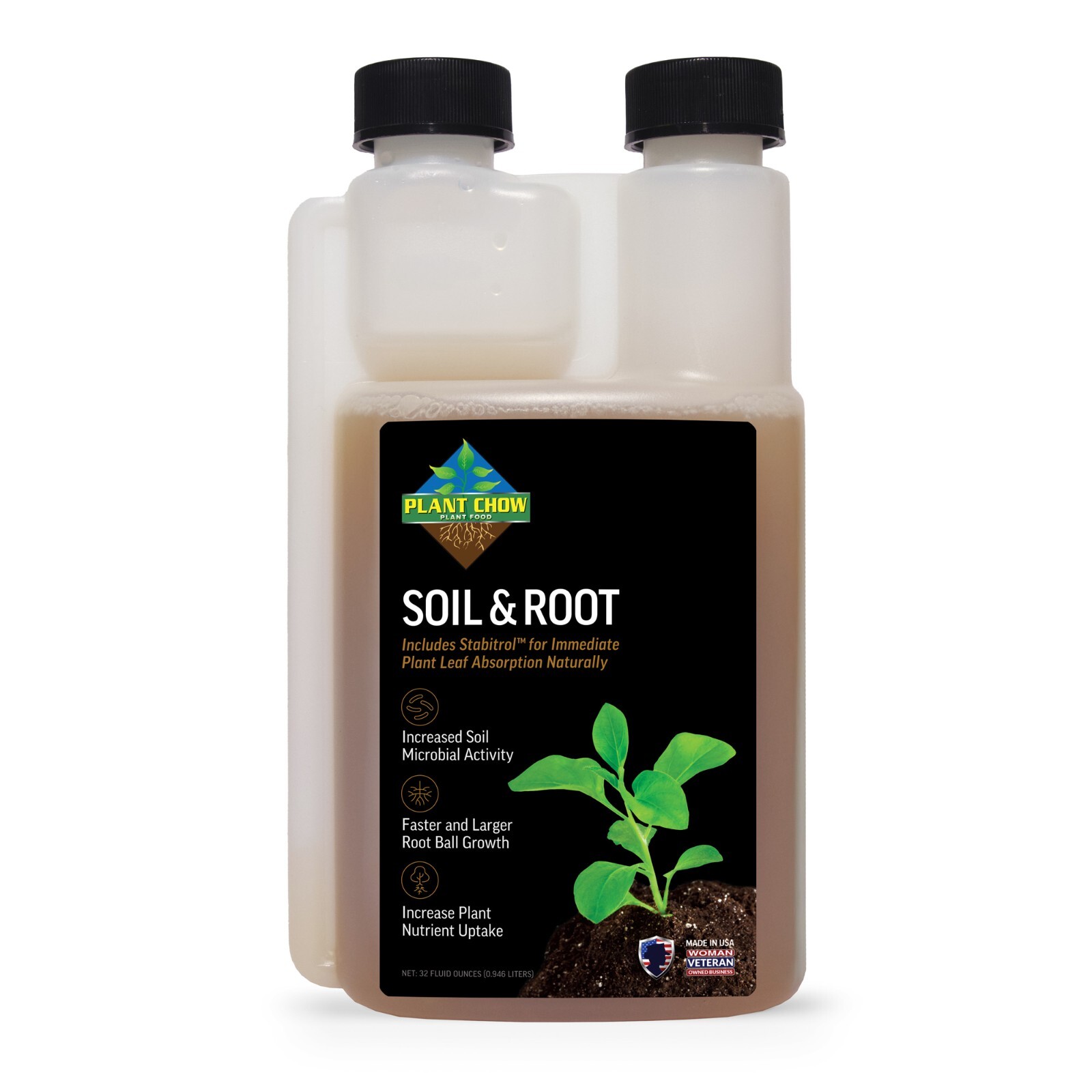 Plant Chow Soil & Root 32 oz Liquid Plant Heath Treatment Fast Root Ball Growth