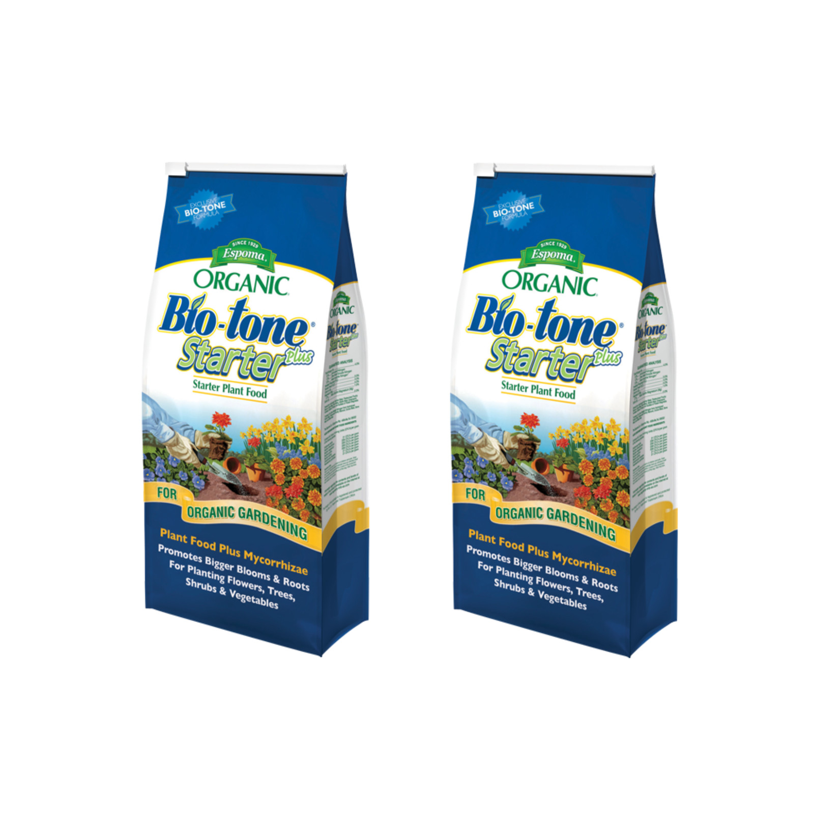 Espoma BTSP8 Organic 4-3-3 BioTone Starter Plus Fertilizer, 8 lb, 2 Pack