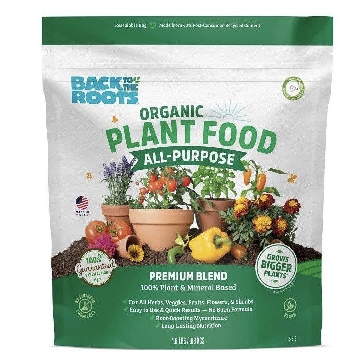 Back to The Roots All-Purpose Plant Food 1.5 lbs – Organic, Sustainably-Made
