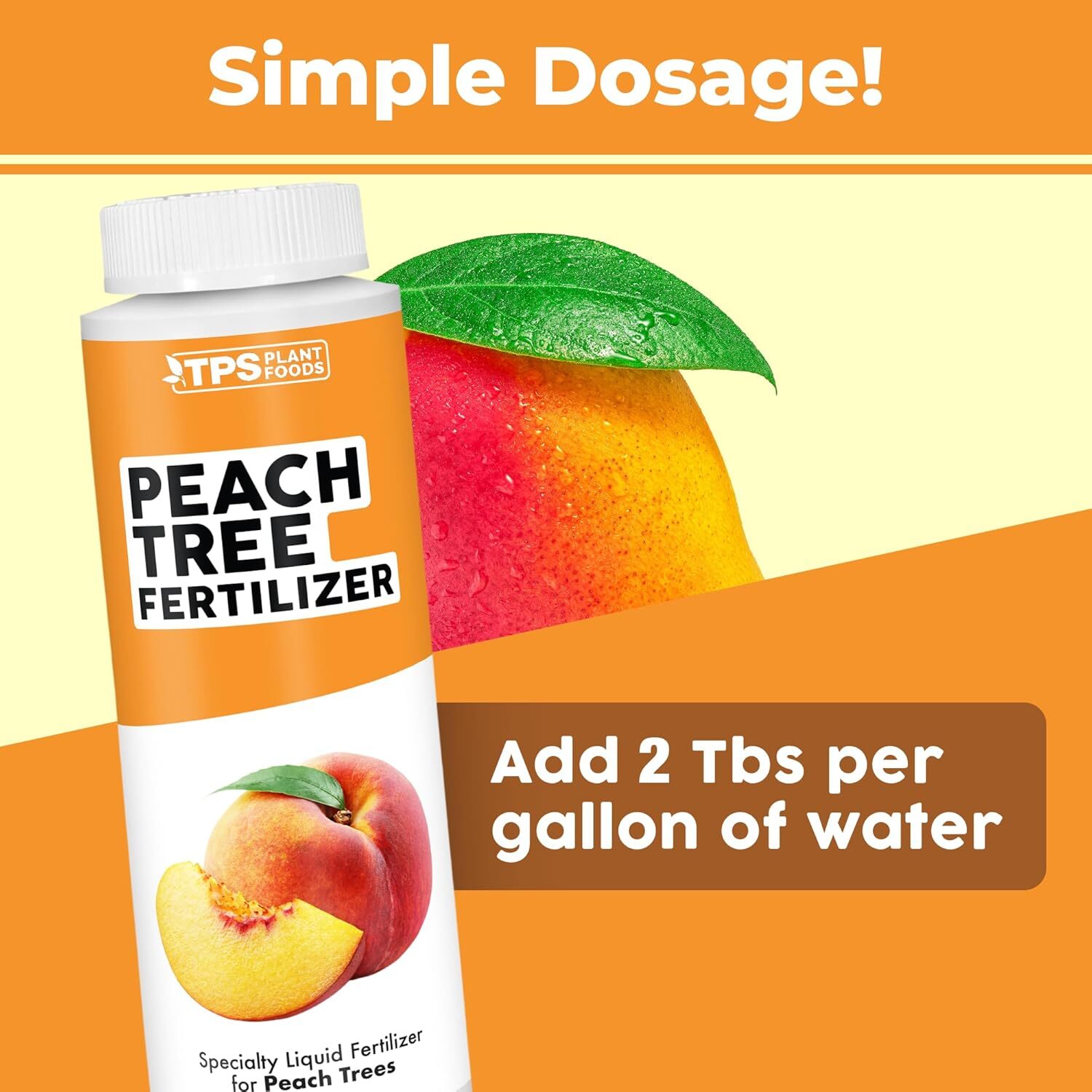 TPS NUTRIENTS Peach Tree Fertilizer for All Peach, Nectarine and Stone Fruit Tre