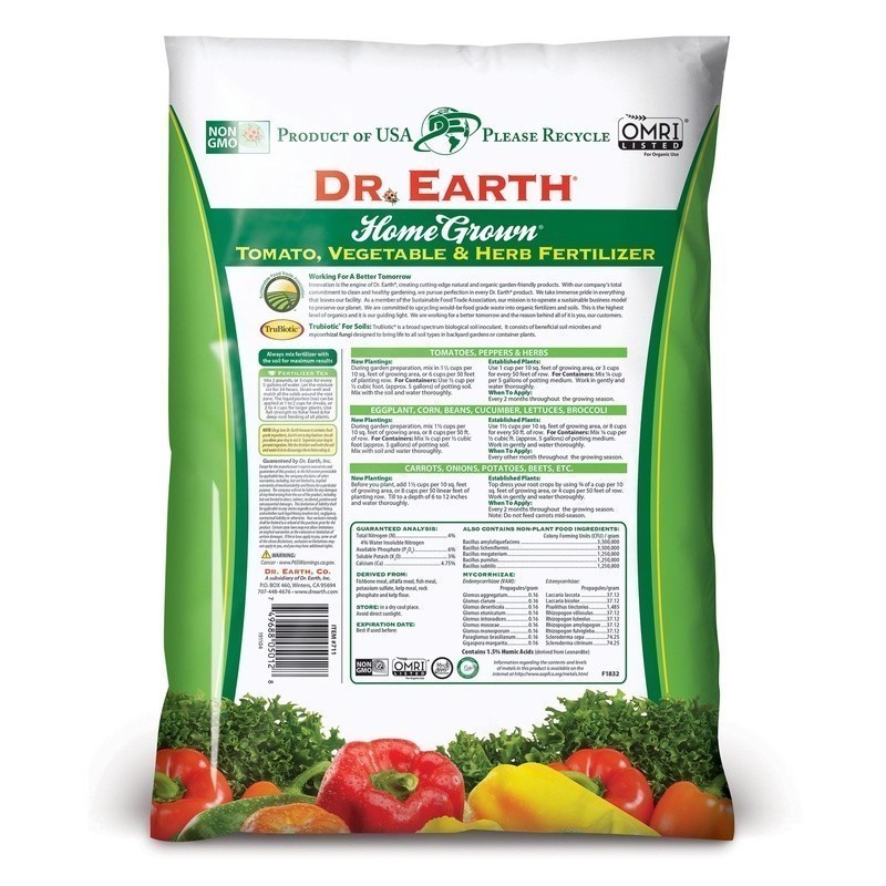 Organic Vegetable Fertilizer 4-6-3 Natural Food TruBiotic 12lb Indoor Outdoor US