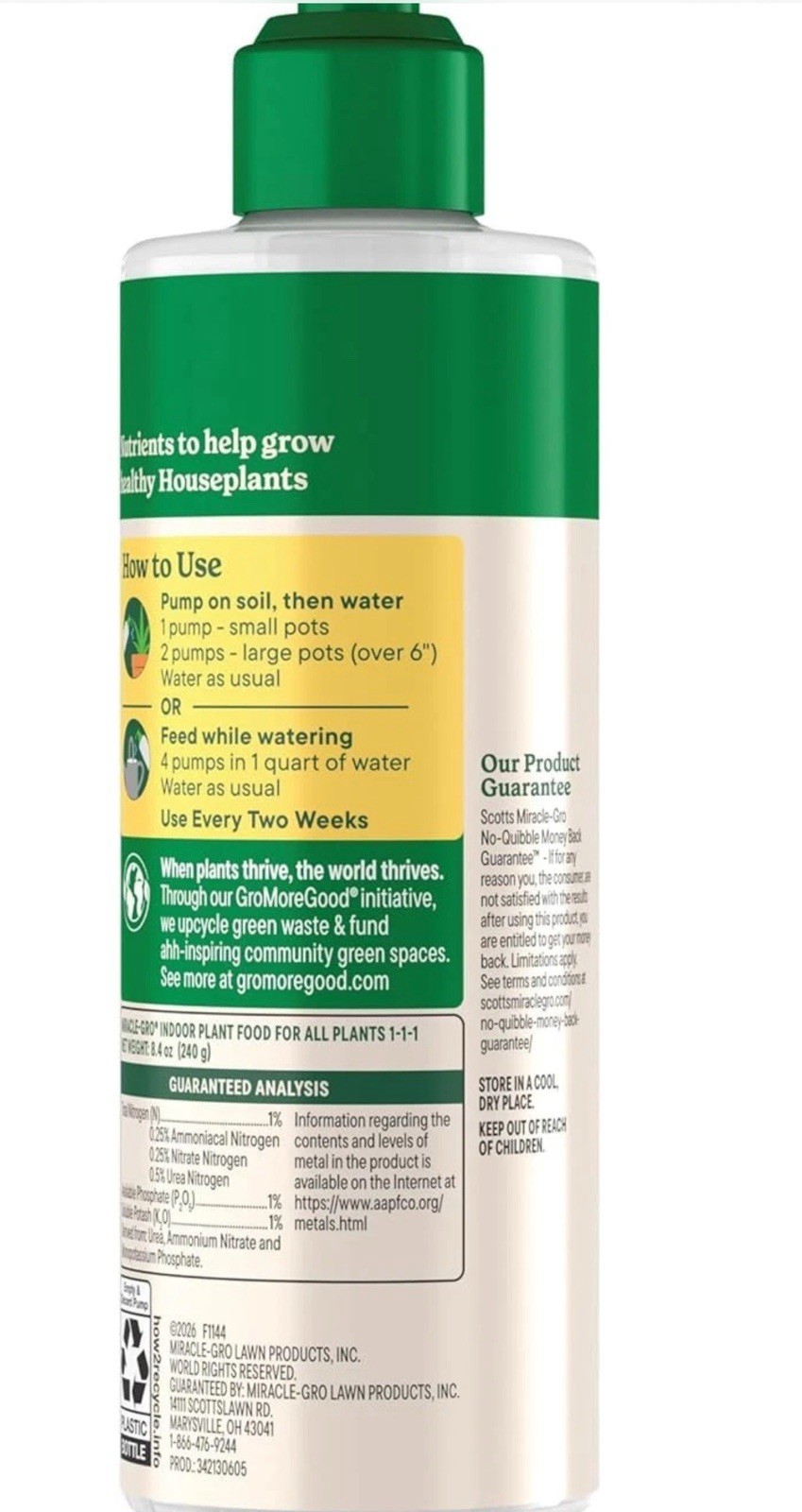 Indoor Plant Food for All Plants 8 Fl. Oz., 2-Pack