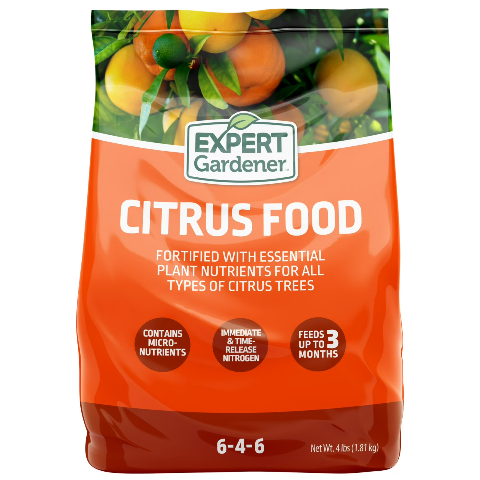 Citrus Fertilizer 6-4-6 Lemon Lime Orange Tree Plant Food 4/8Lb Expert Gardener