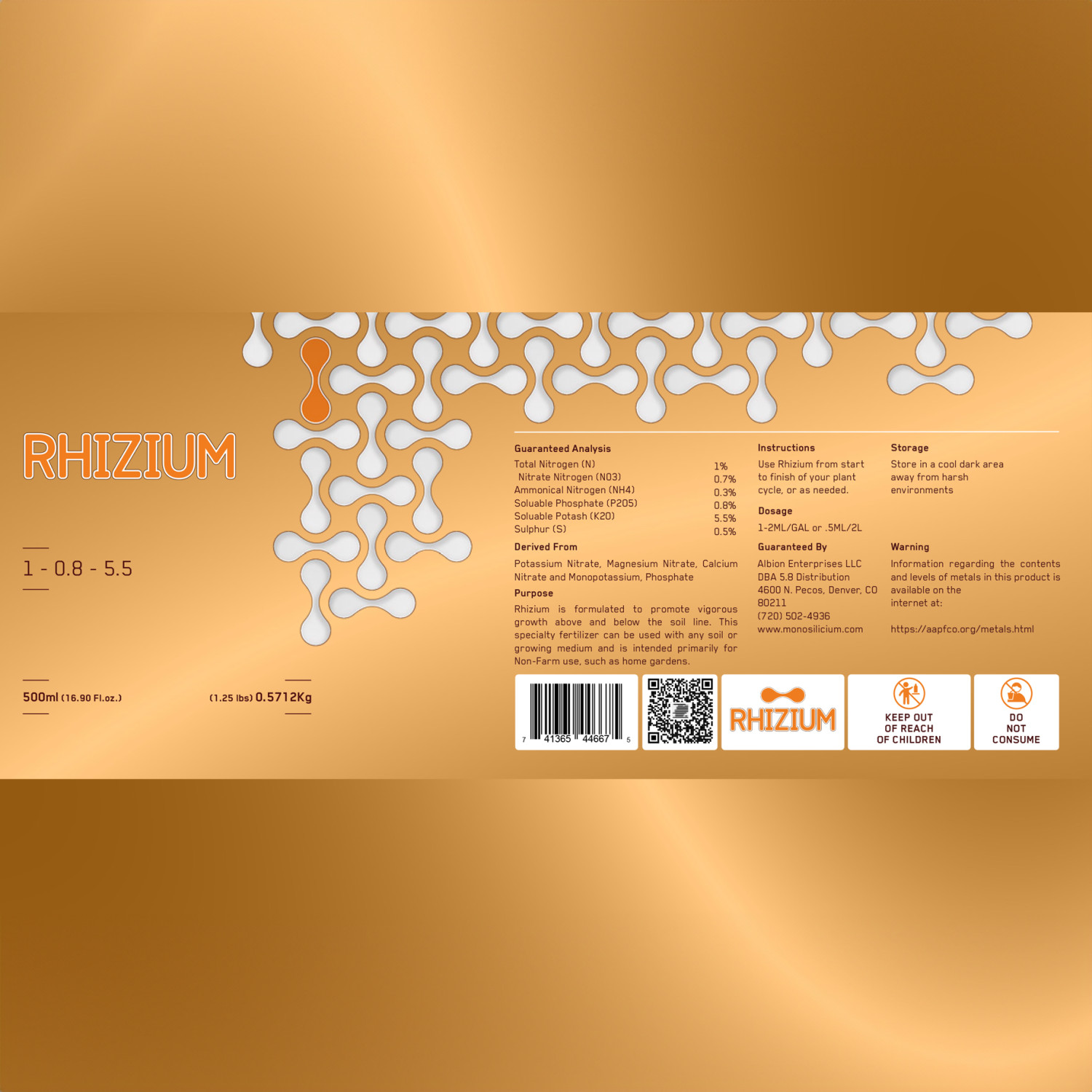 Rhizium – For Strong Root Systems and Decreased Root Diseases 500 ml by SiLicium