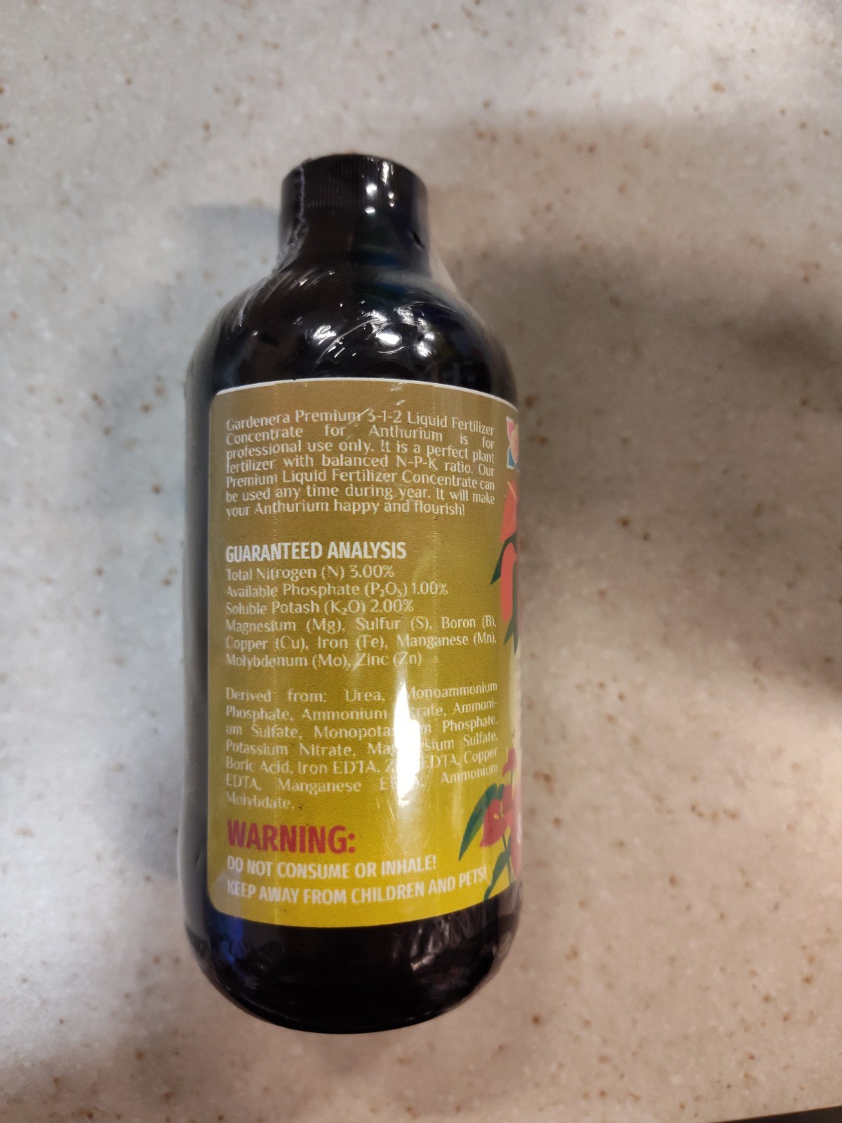 Premium Liquid ANTHURIUM Fertilizer – 3-1-2 Concentrate for Indoor Plants and…