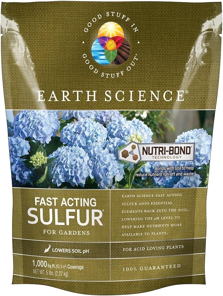 Fast Acting Sulfur Granules – 5lb – Reduces Soil pH & Nutrient Runoff Improves