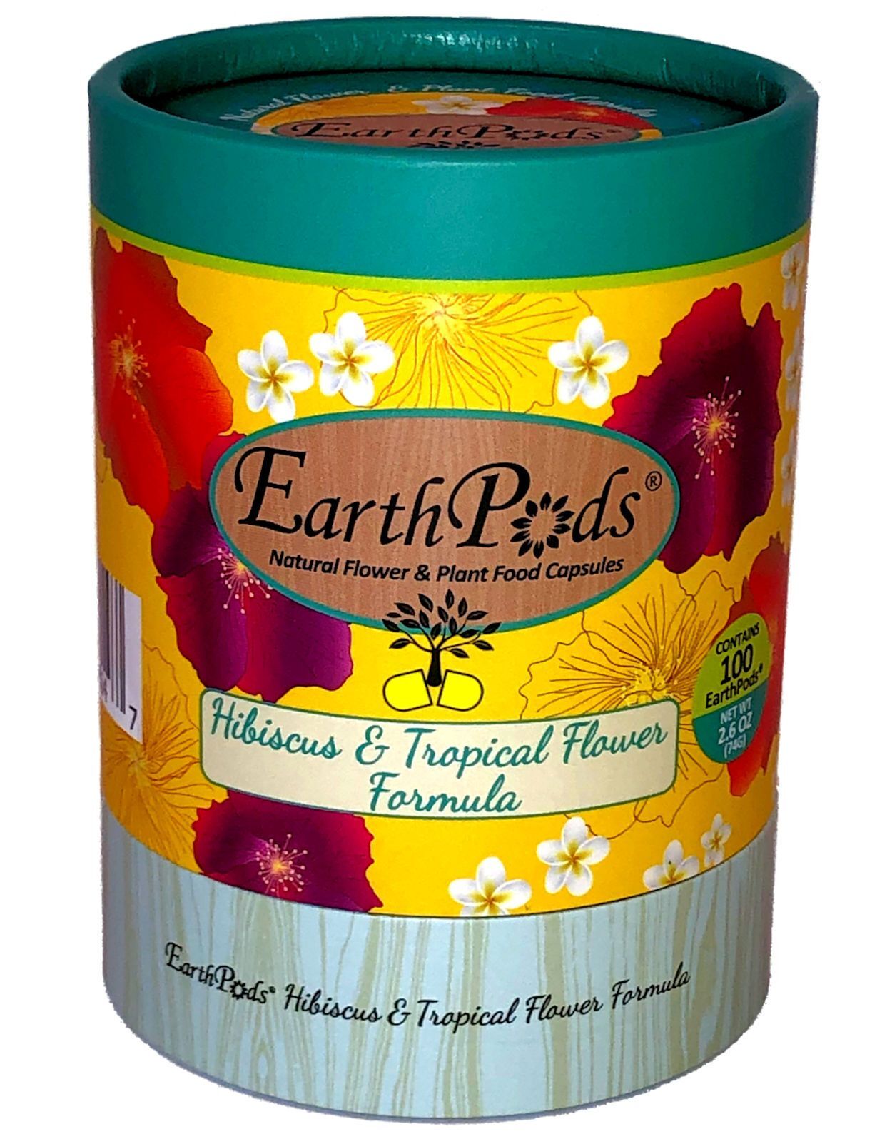 EarthPods® HIBISCUS & TROPICAL FLOWER Organic Plant Food Spikes (100 Fertilizer