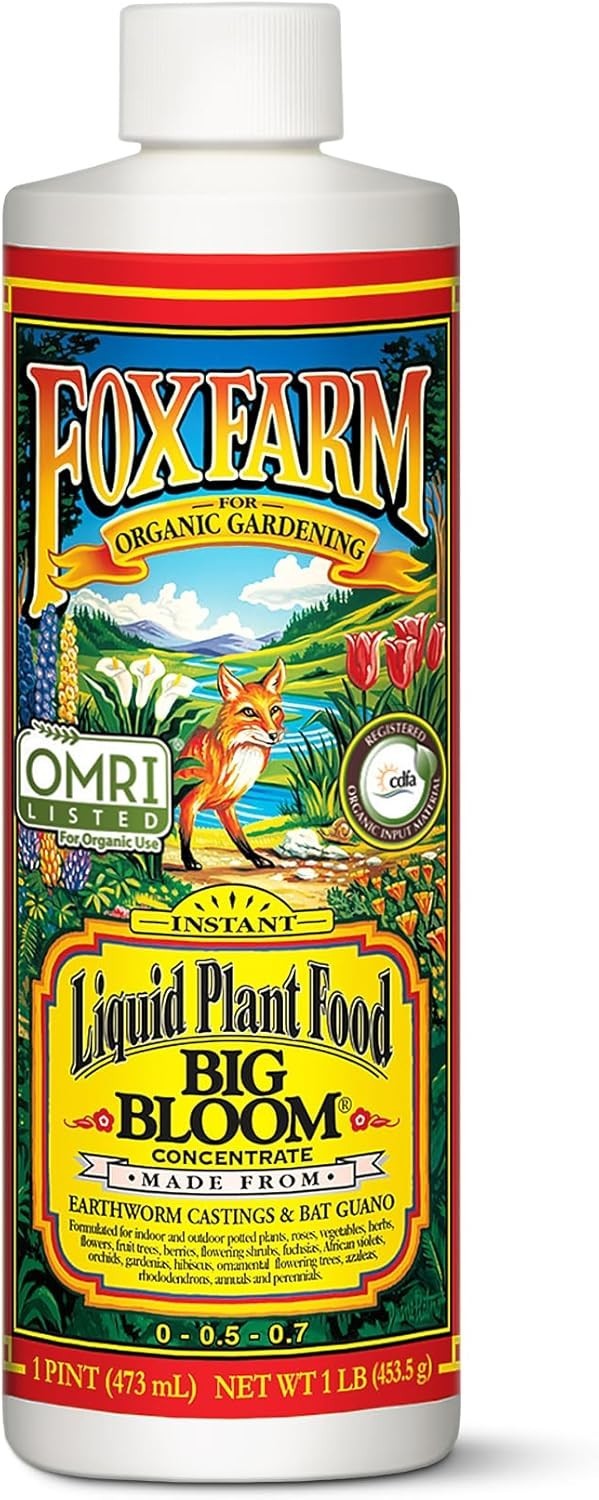Fox Farm Big Bloom Liquid Plant Food – Organic Bloom Fertilizer for Flowering…
