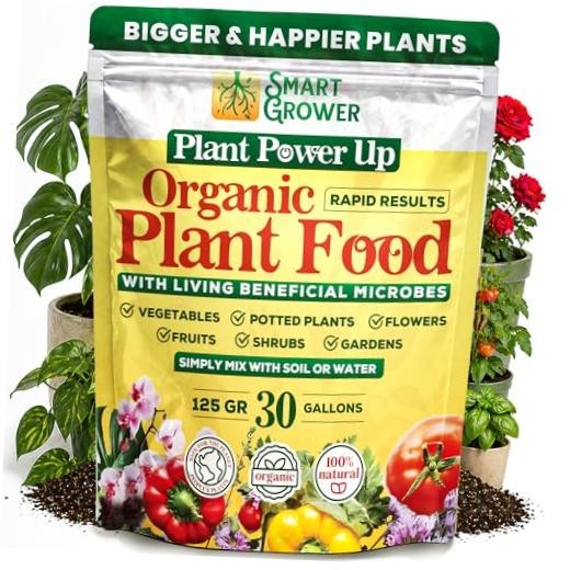 Organic Plant Food with Beneficial Microbes, Fast Acting Vegan 125 Grams