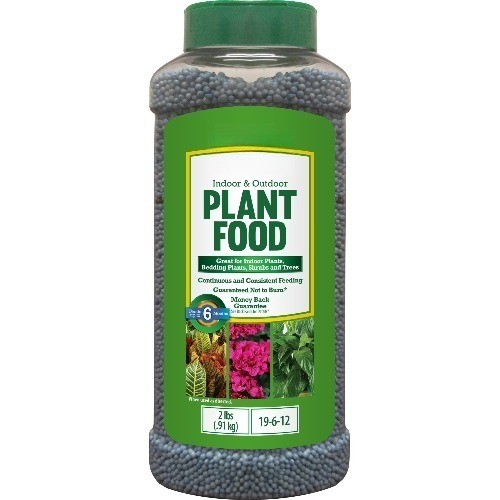 Indoor & Outdoor Plant Food 19-6-12 Fertilizer, Feeds up to 6 Months; 2 lb.