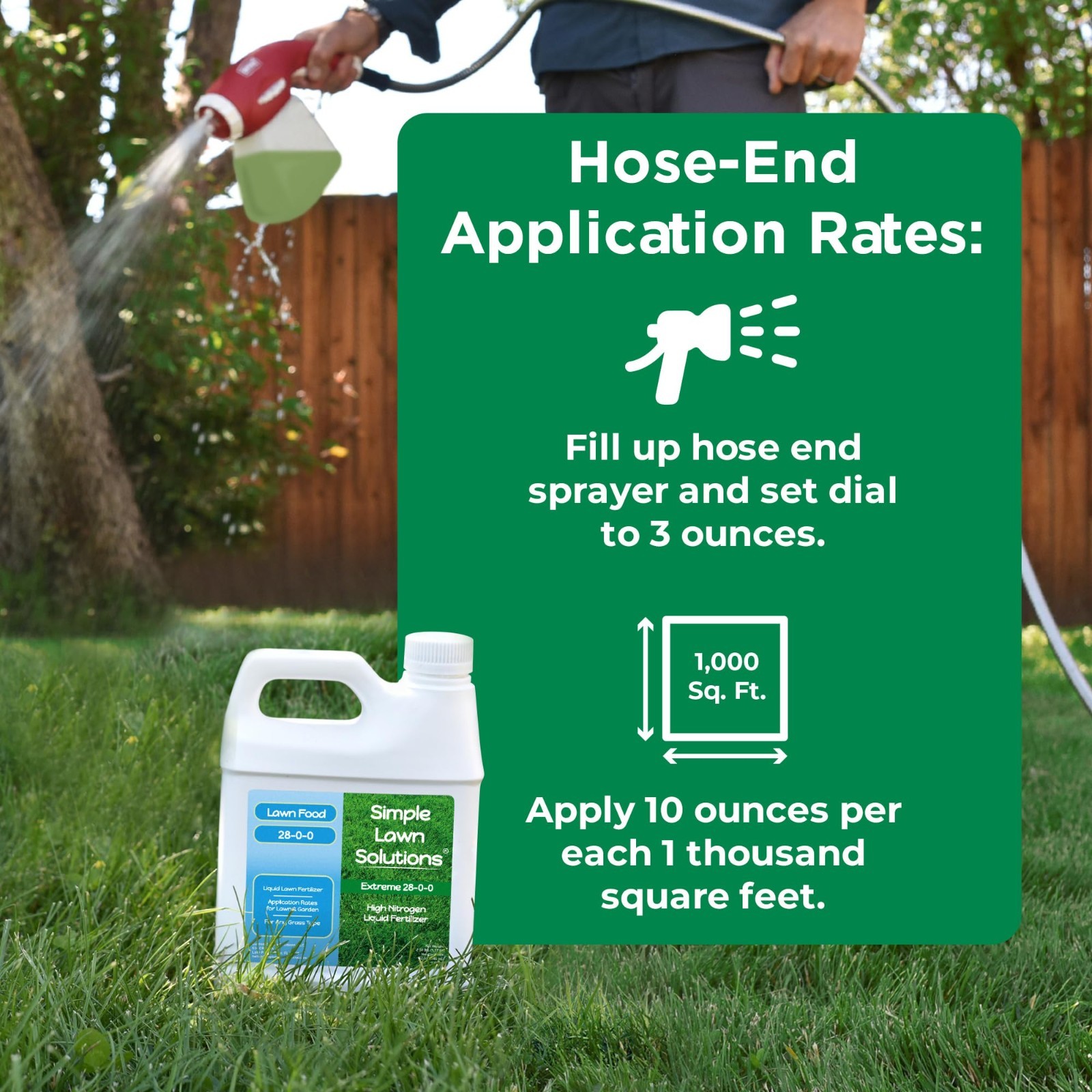High Nitrogen Liquid Lawn Fertilizer 28-0-0 – Quick & Slow Release – 1 Quart