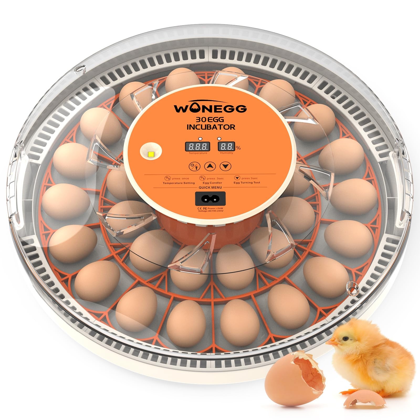 Wonegg Incubators For Hatching Eggs Automatic Egg Turning Auto Temperature
