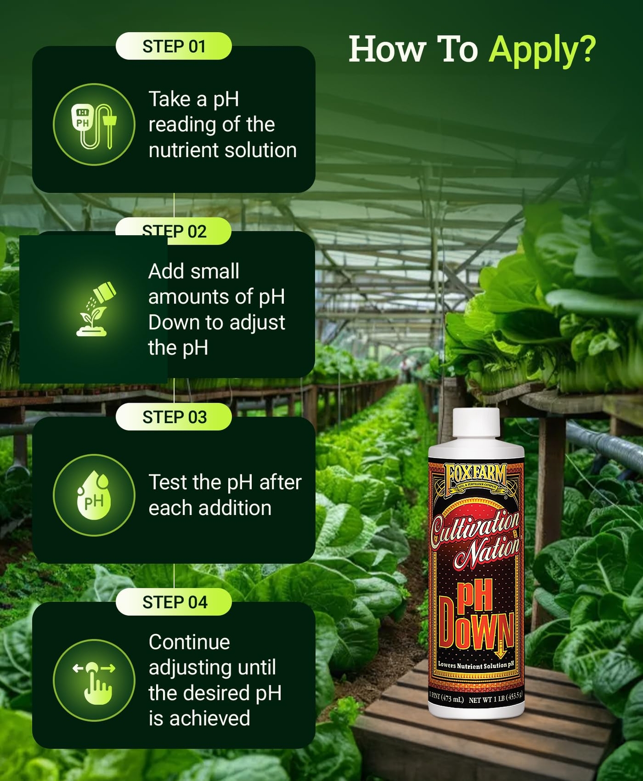 Cultivation Nation pH Down Fertilizer 1 Pint for Plant Growth pH 5.6 to 6.8