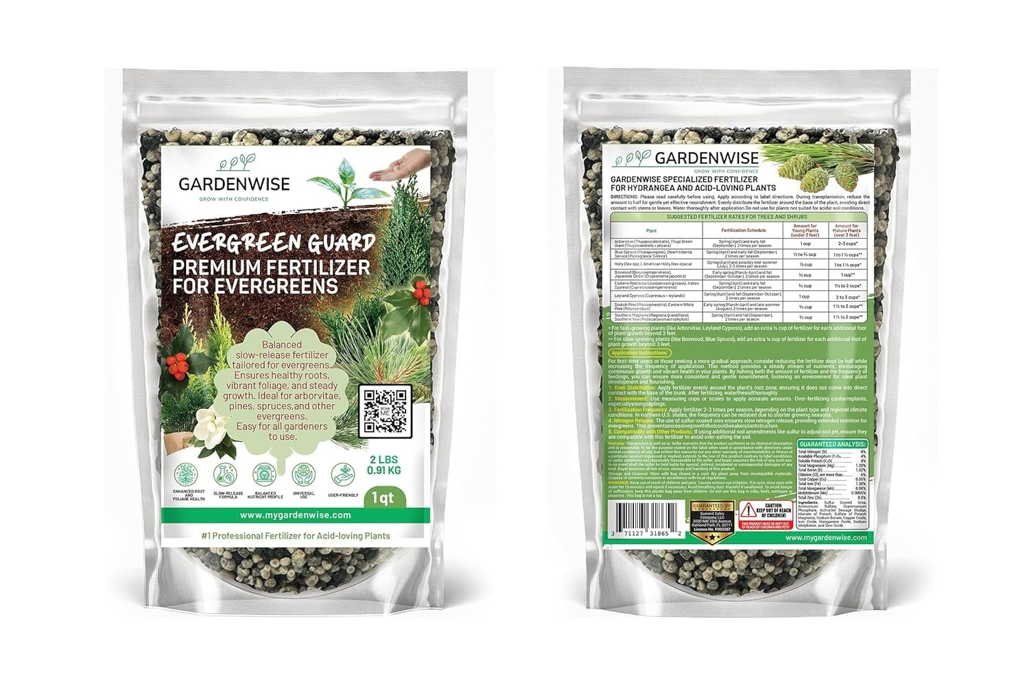 Granular Evergreen Fertilizer for Vibrant Azaleas, Pines & More – 1/2 Quart