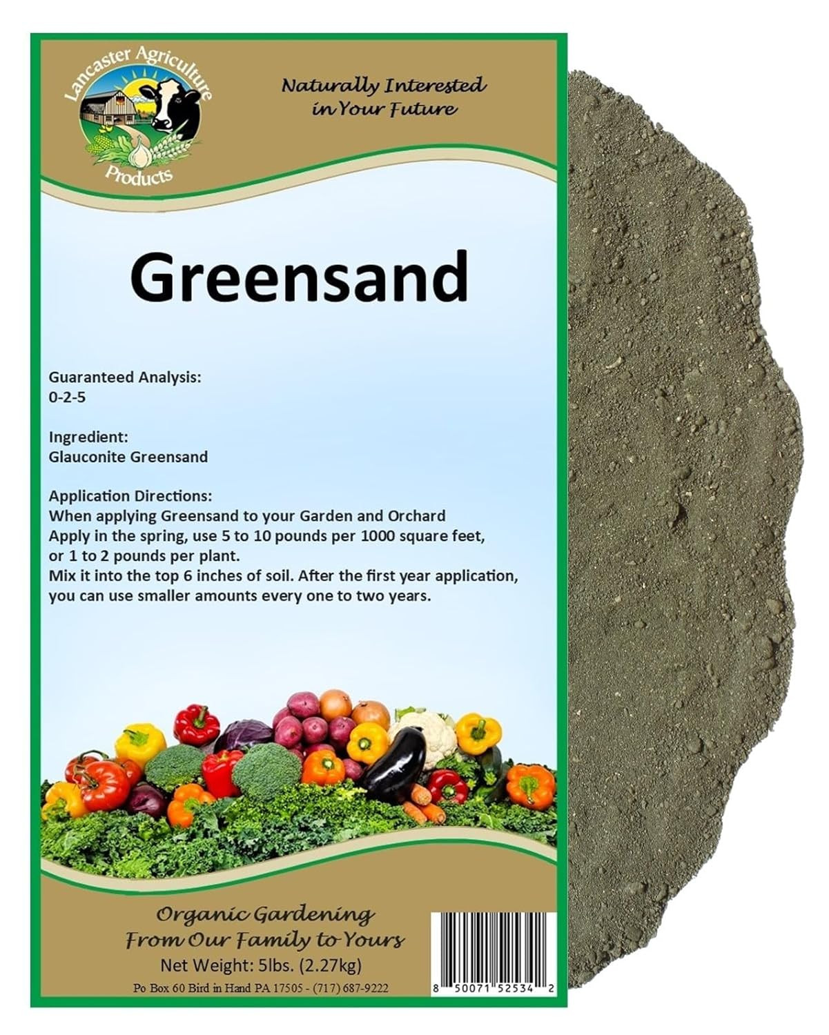 Greensand 20 Pounds – Natural Fertilizer for Healthy Soil, Rich in Potassium & I