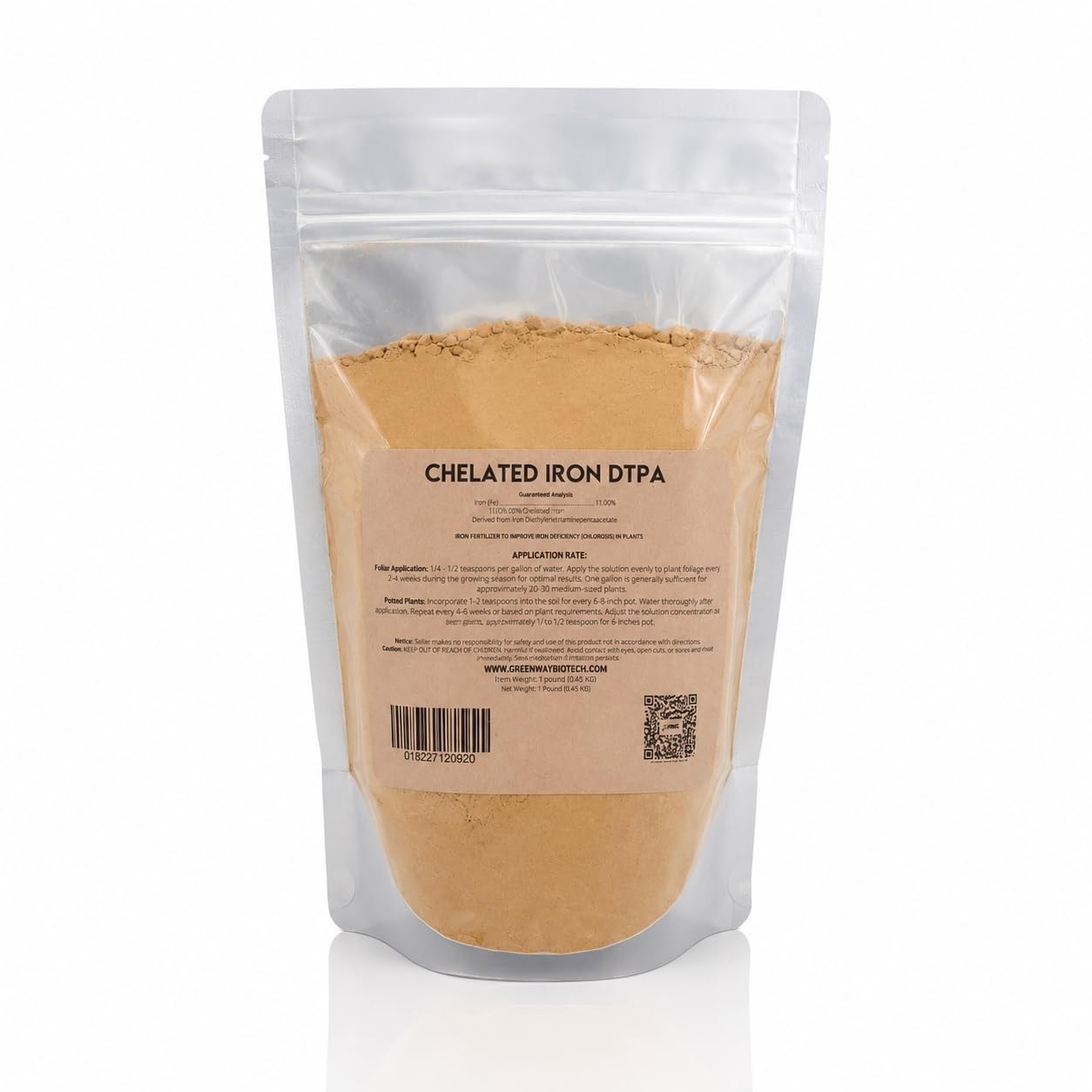 Chelated Iron DTPA 11% – Water Soluble Fertilizer for Alkaline Soils, Citrus & H