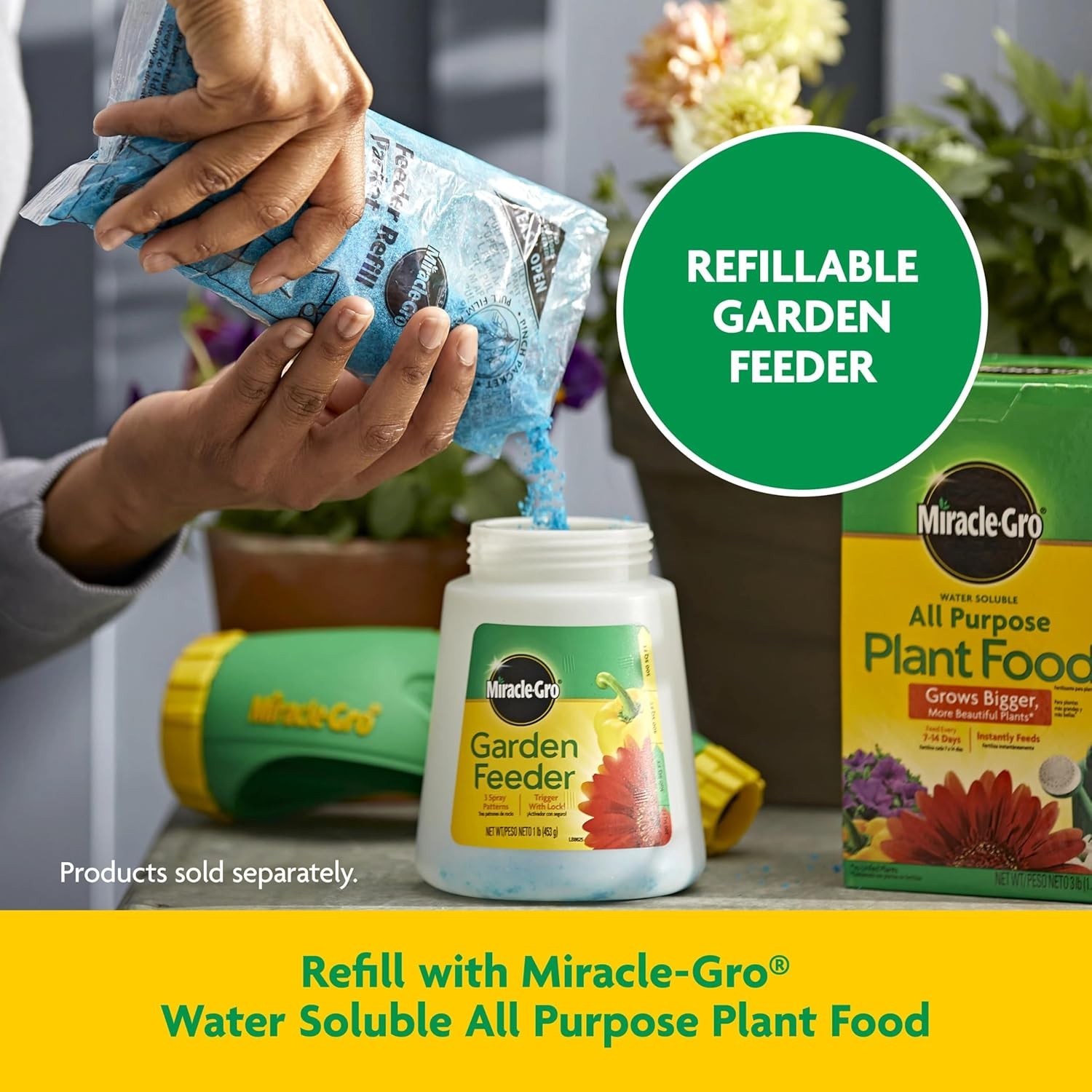 Garden Feeder W/ Water Soluble All Purpose Plant Food Plant Fertilizer Hose-end