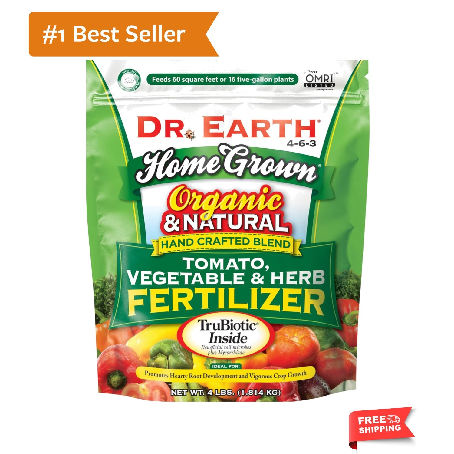 Organic 5 Tomato, Vegetable & Herb Fertilizer Poly Bag
