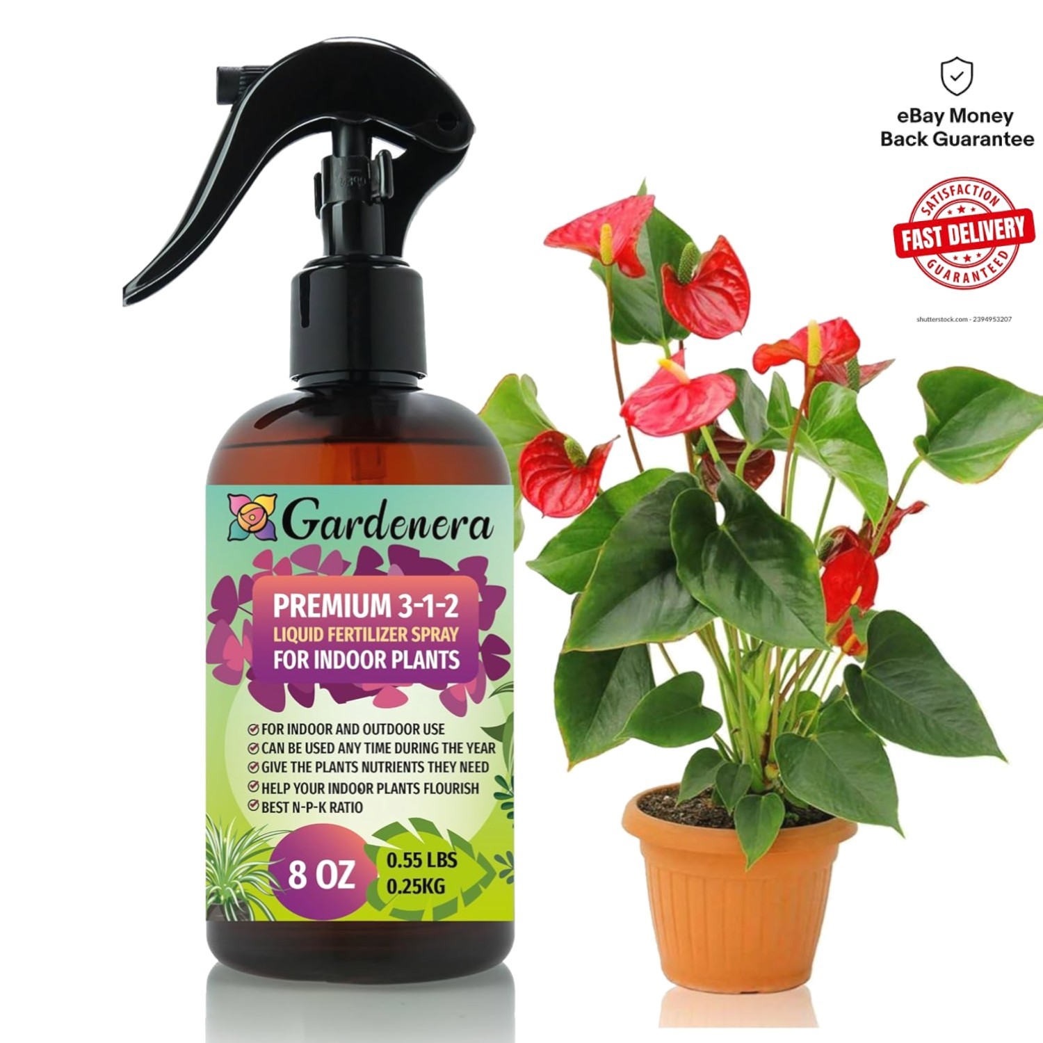 Organic All-Purpose Spray Fertilizer Mist – 8 fl oz for Vibrant Plant Growth