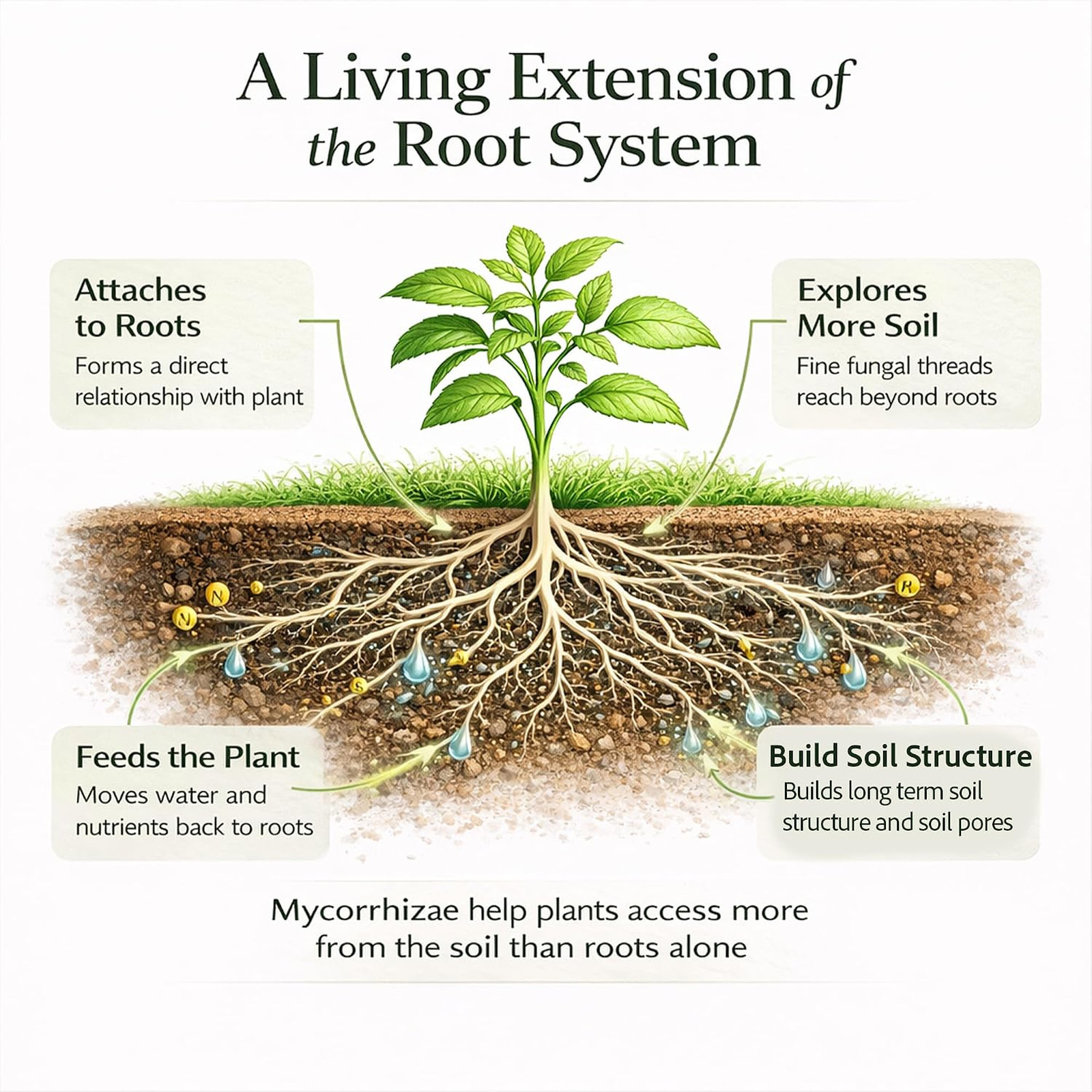 Mycorrhizal Fungi Organic Root Enhancer 20 Strain OMRI Edible Plants Soil Coco