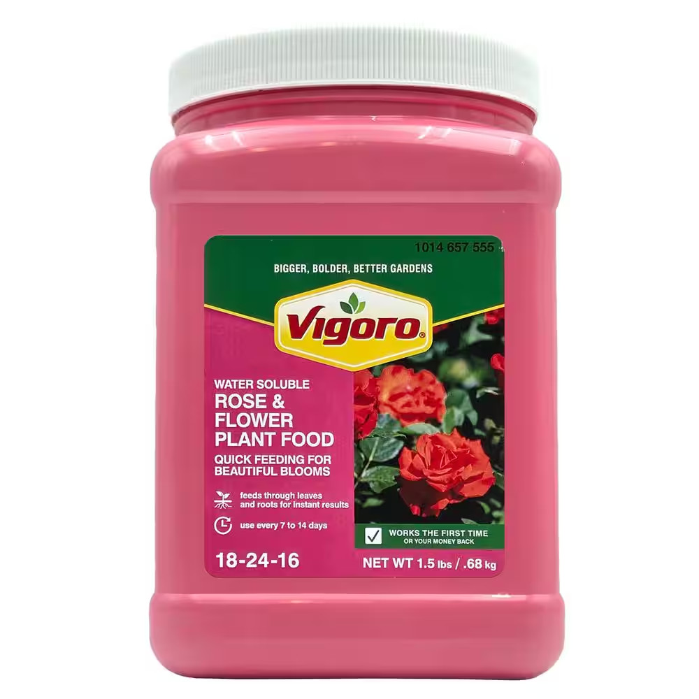 1.5 Lb. Water Soluble Rose and Flower Plant Food for Roses, Flower Beds and Cont
