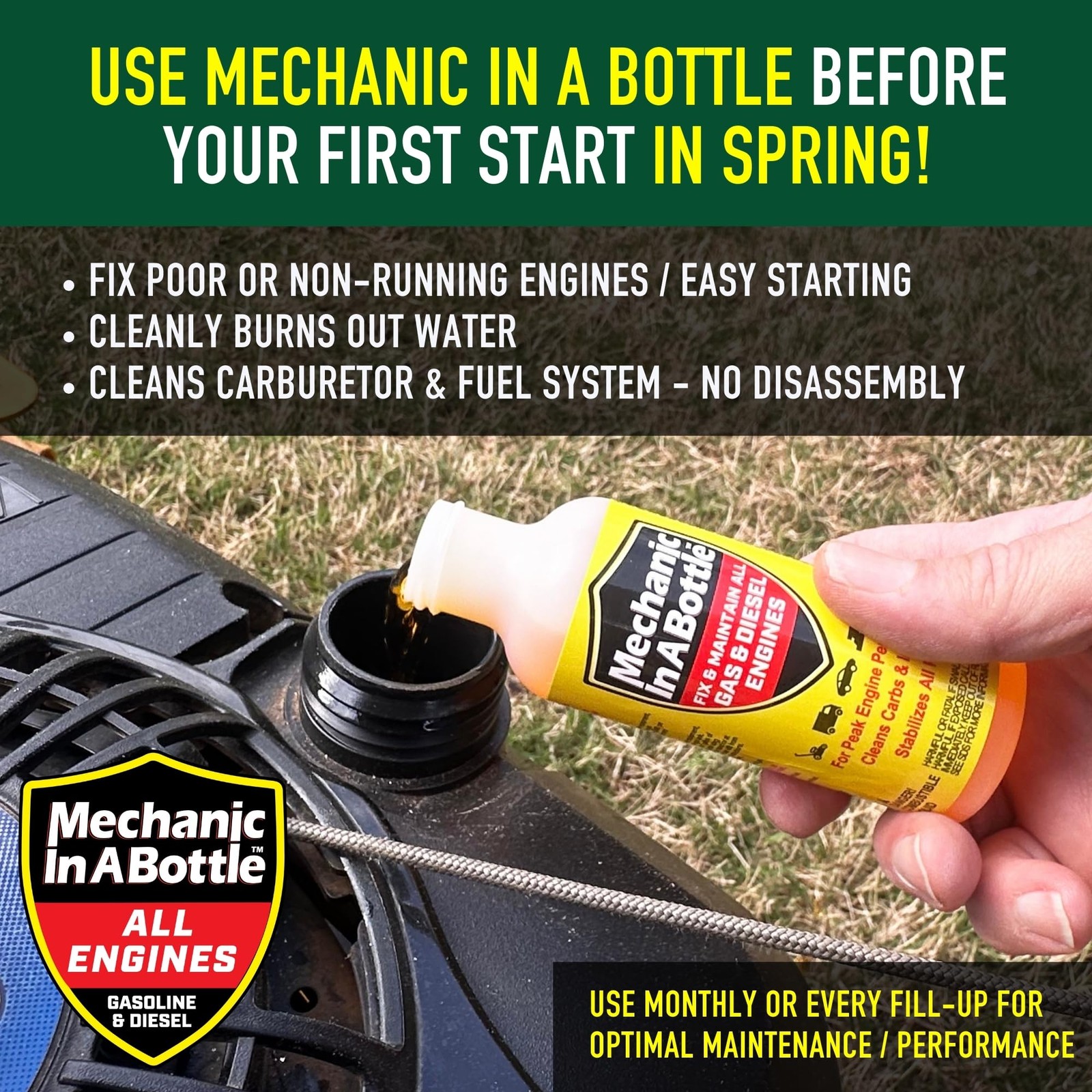 Mechanic in a Bottle Gas & Diesel Formula – 1 Gallon Jug