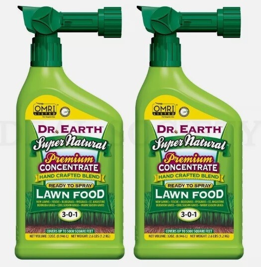 Dr. Earth Super Natural Ready to Spray Liquid Fertilizer 32oz 3-0-1 Lot of 2