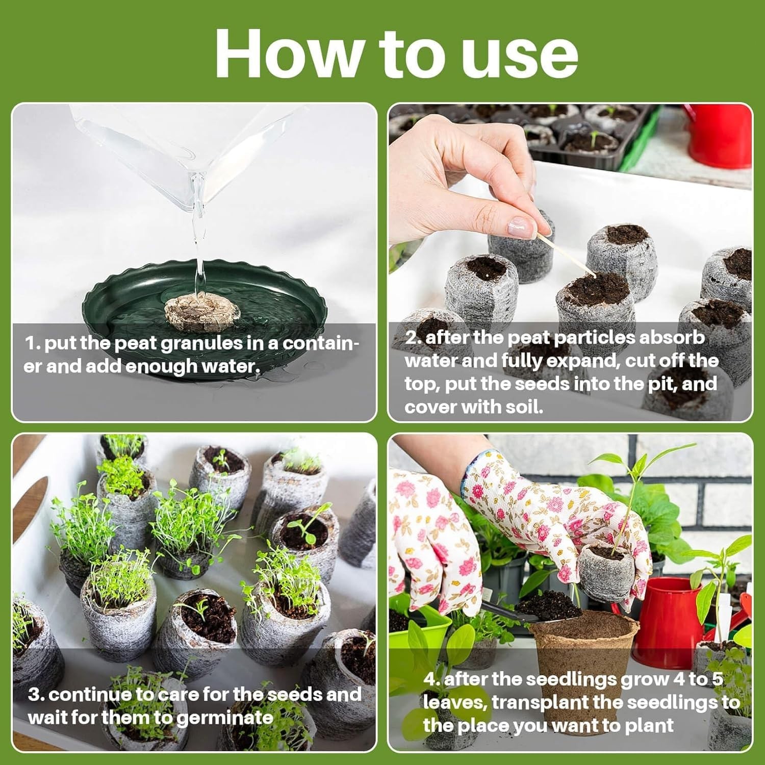50PCS Peat Pellets for Seedlings – 30MM Seed Starter Pellets Peat Pods for Start