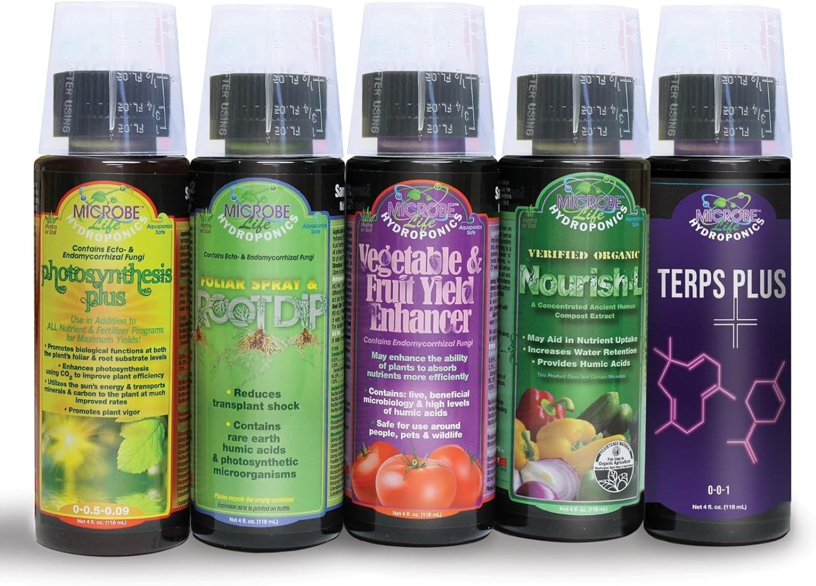 Hydroponics Starter Kit 4oz Bottles Photosynthesis Plus Nourish L Vegetable Frui