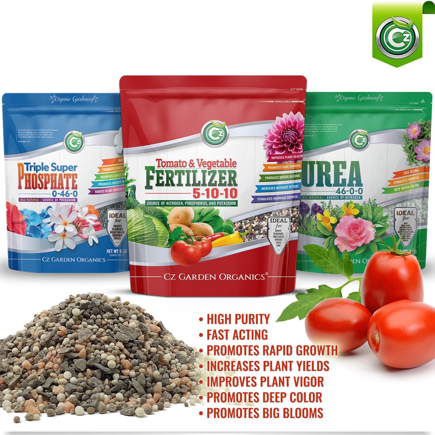 Cz Garden Supply 5-10-10 Tomato Veg Fertilizer 2% Iron